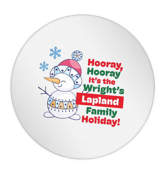 Hooray it's the personalised Lapland holiday! 24 @ 45mm matt circle stickers