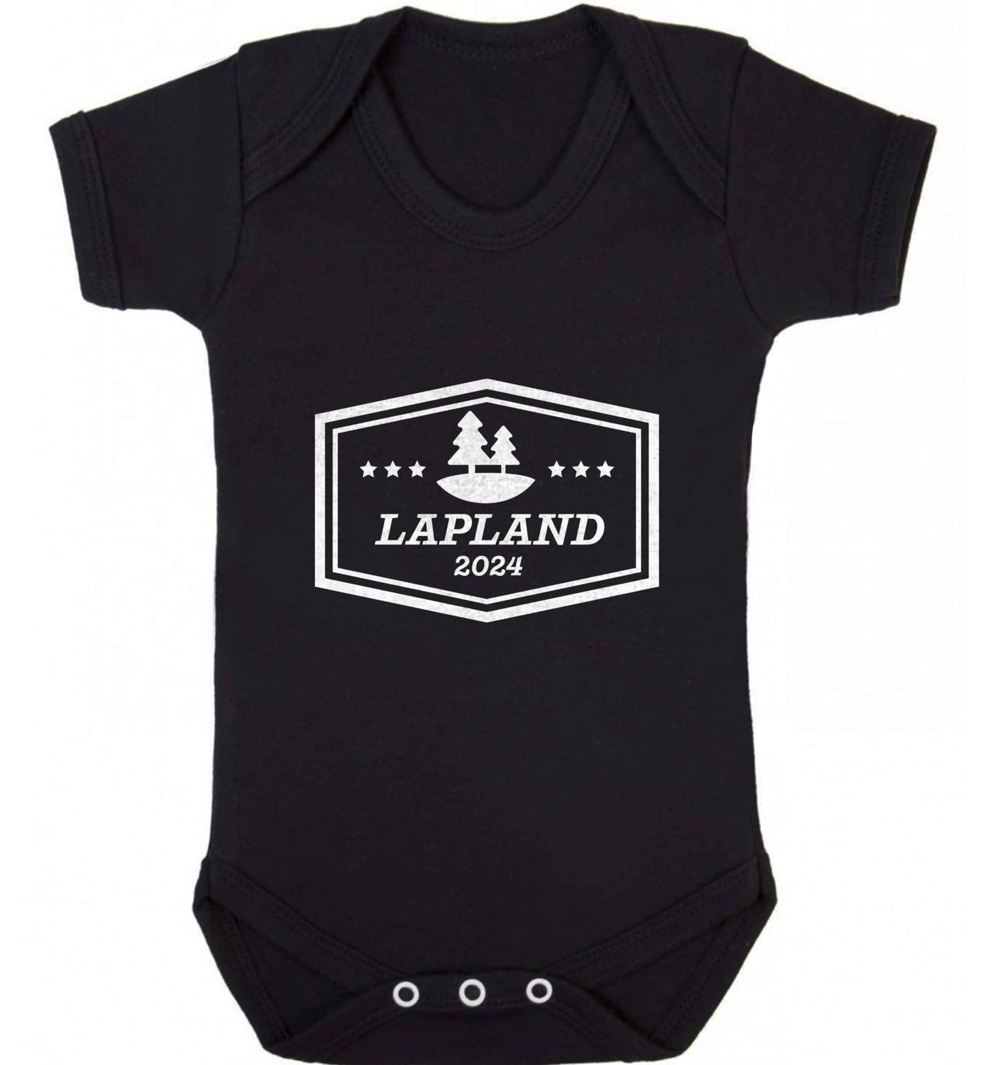 Custom date Lapland baby vest black 18-24 months