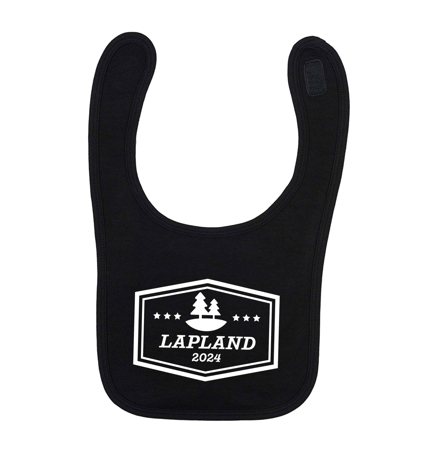 Custom date Lapland black baby bib