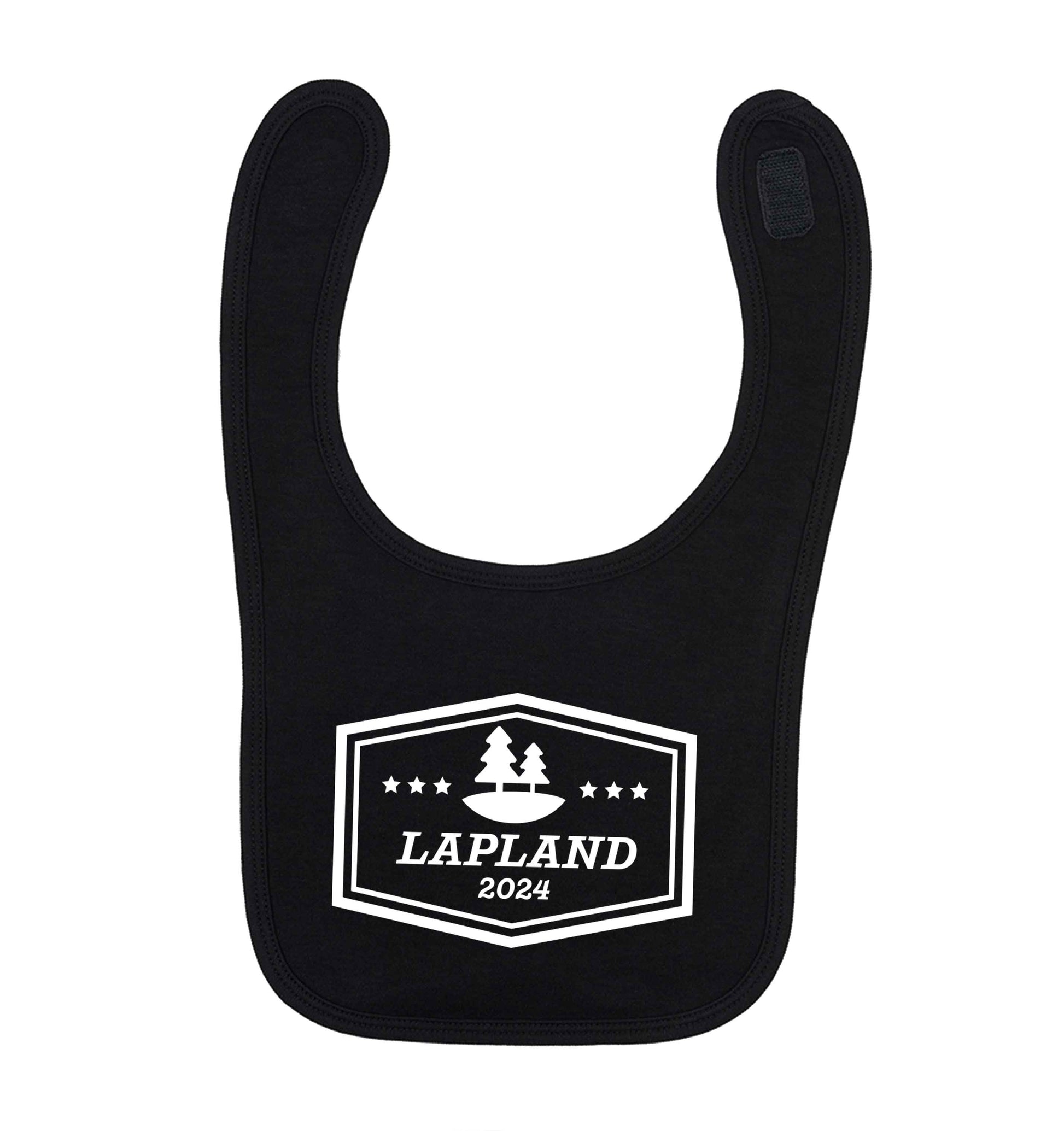 Custom date Lapland black baby bib