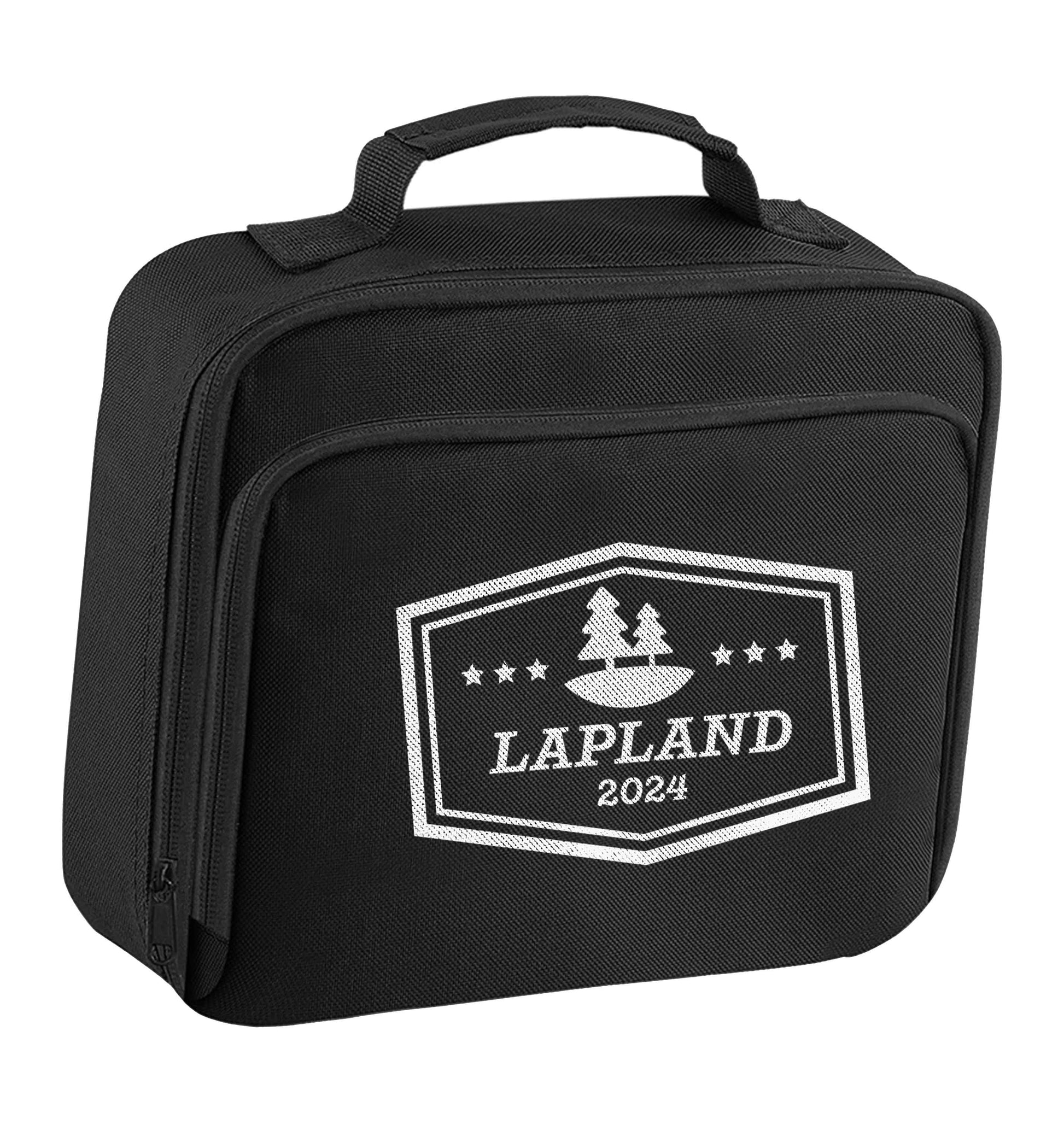 Custom date Lapland insulated black lunch bag cooler