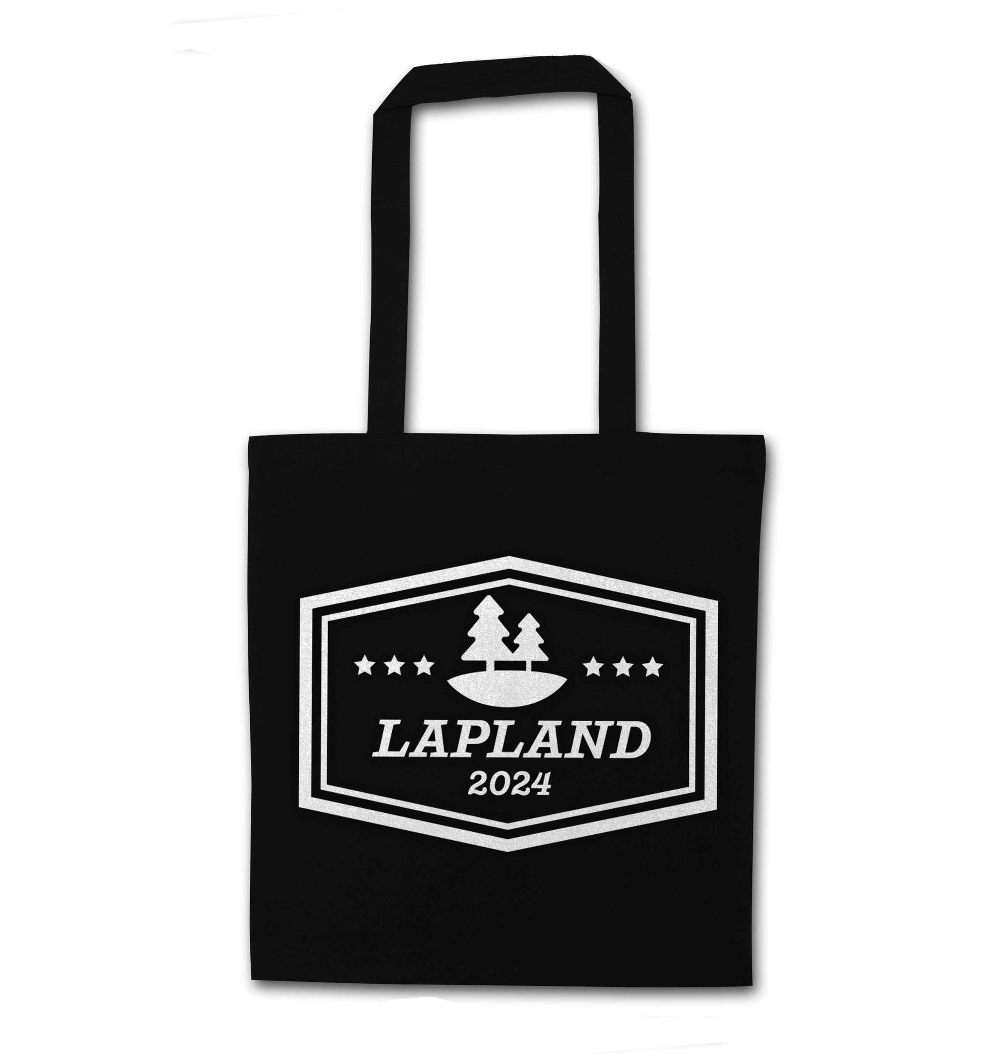 Custom date Lapland black tote bag