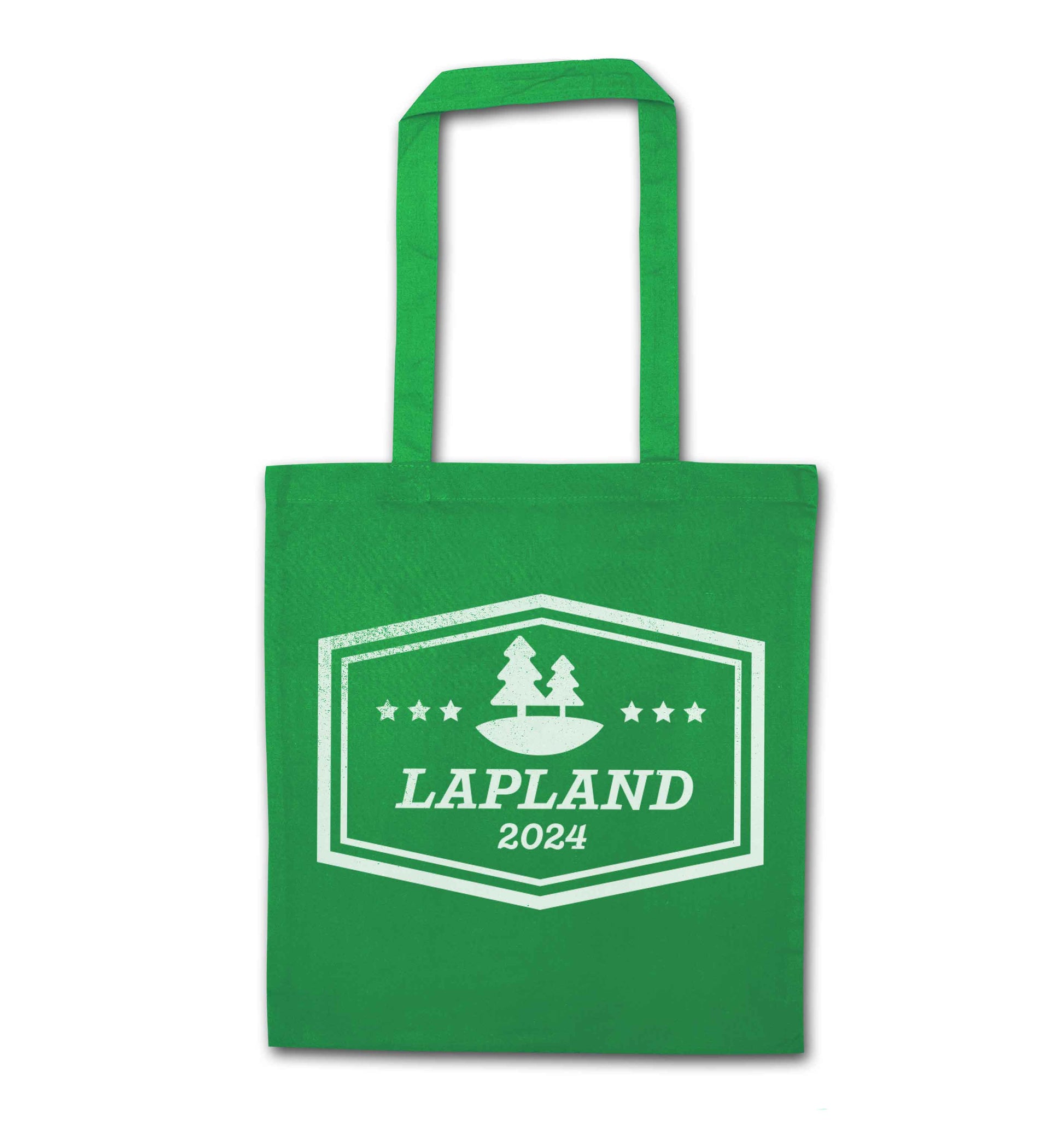 Custom date Lapland green tote bag