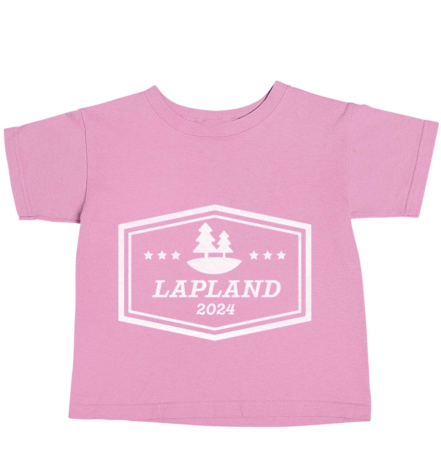 Custom date Lapland light pink baby toddler Tshirt 2 Years