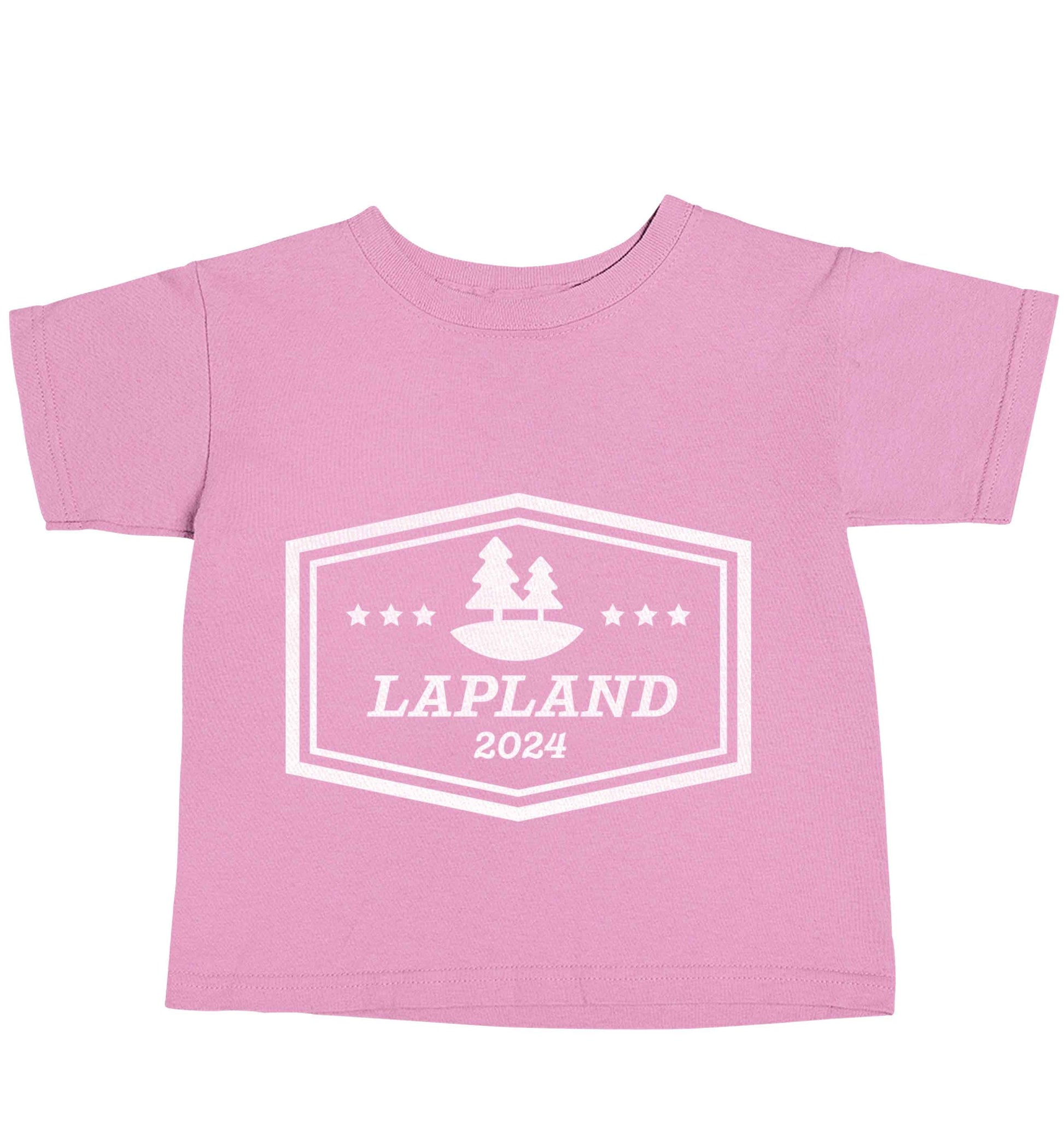 Custom date Lapland light pink baby toddler Tshirt 2 Years