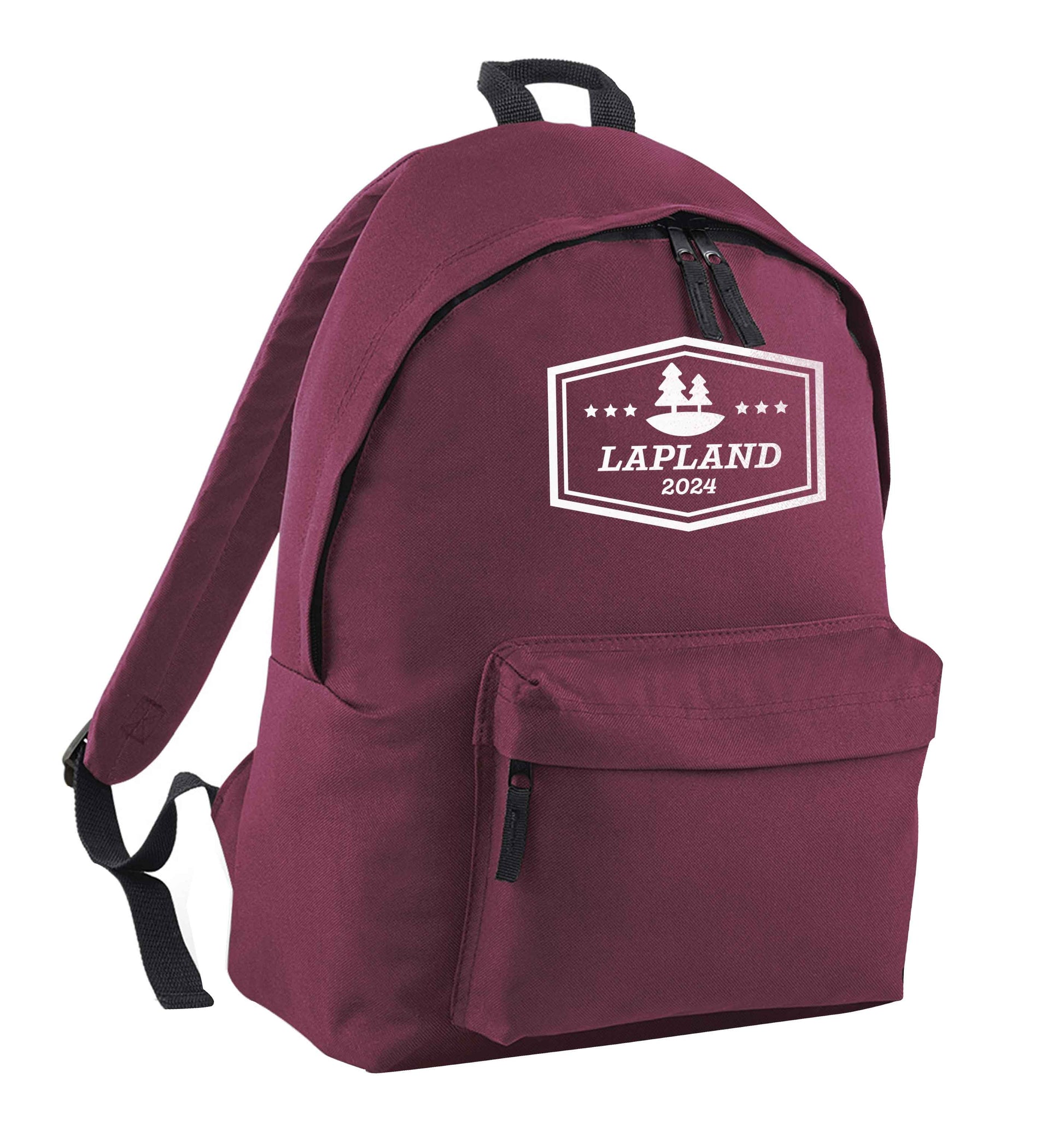 Custom date Lapland maroon adults backpack