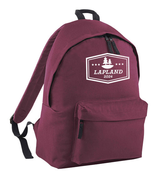 Custom date Lapland maroon adults backpack
