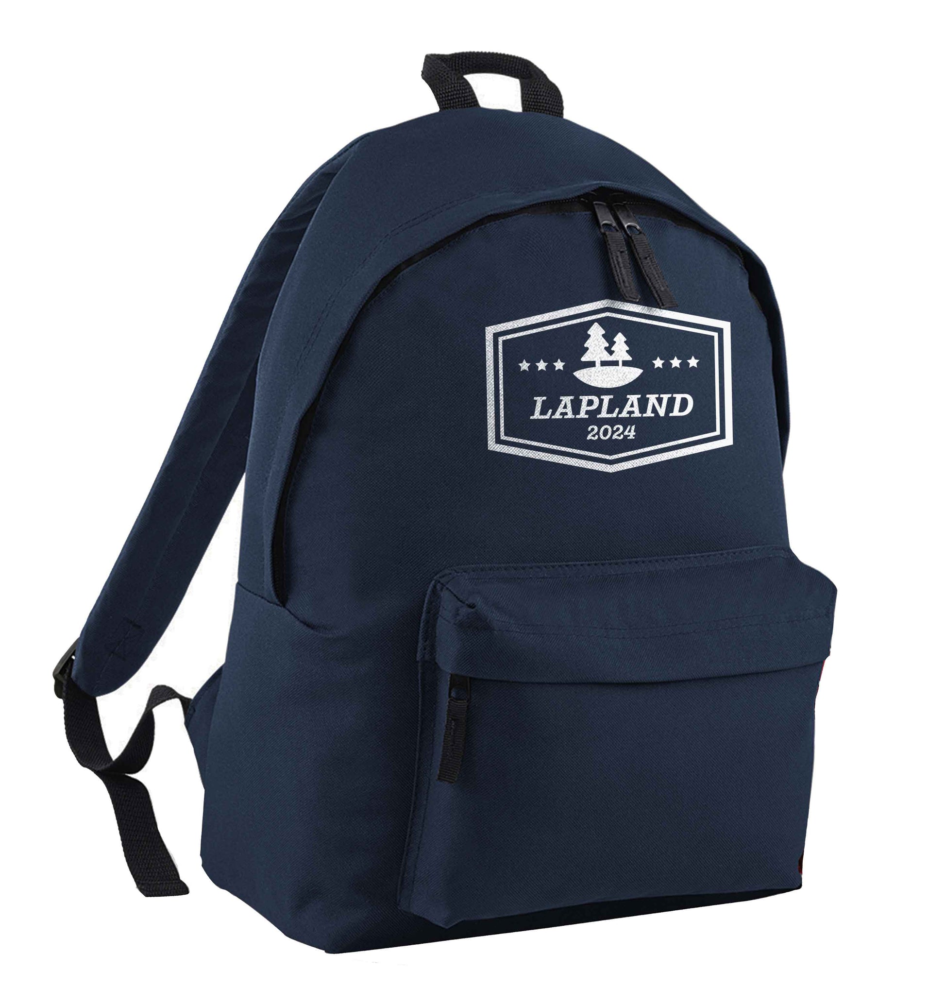 Custom date Lapland navy adults backpack
