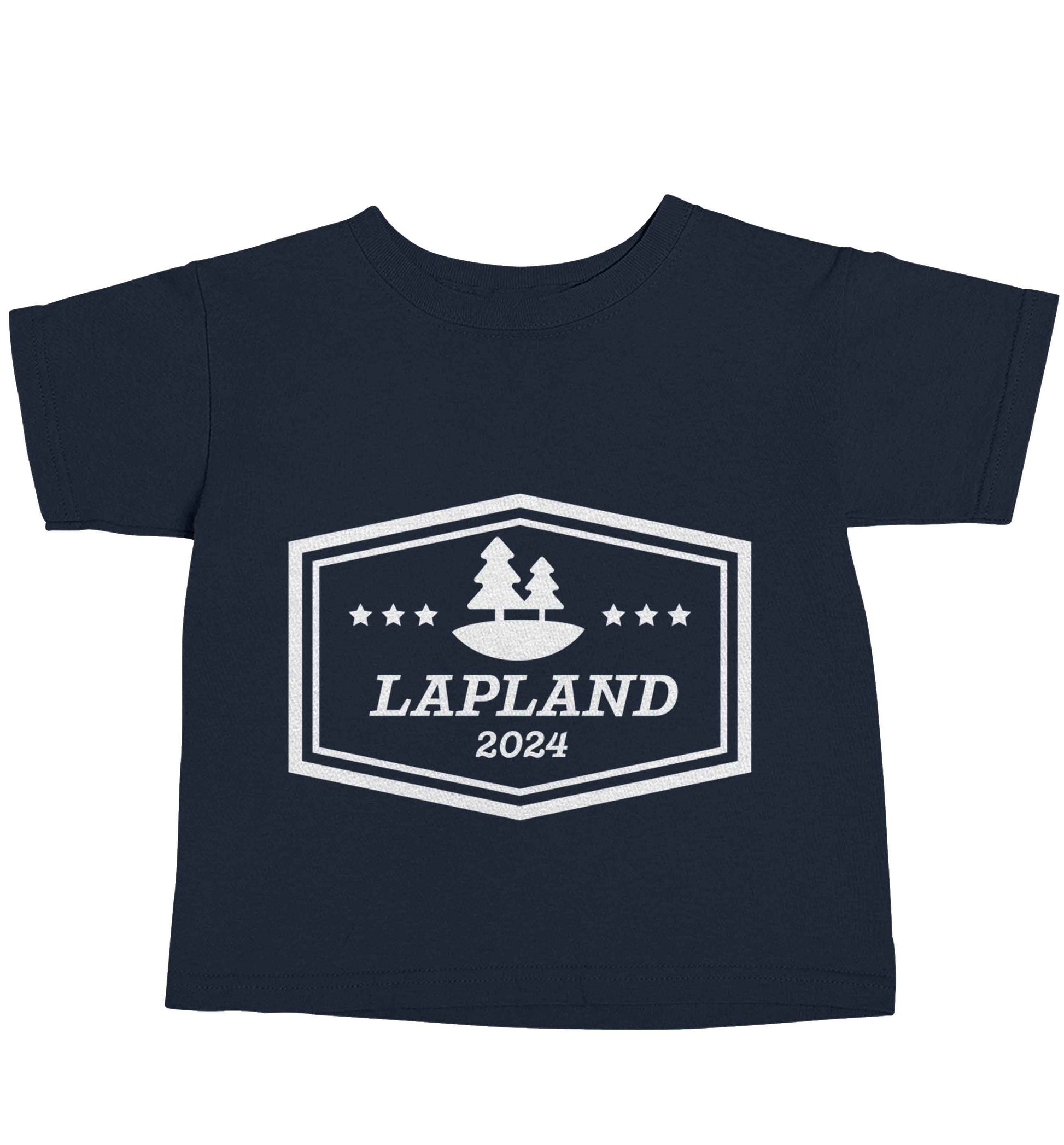 Custom date Lapland navy baby toddler Tshirt 2 Years