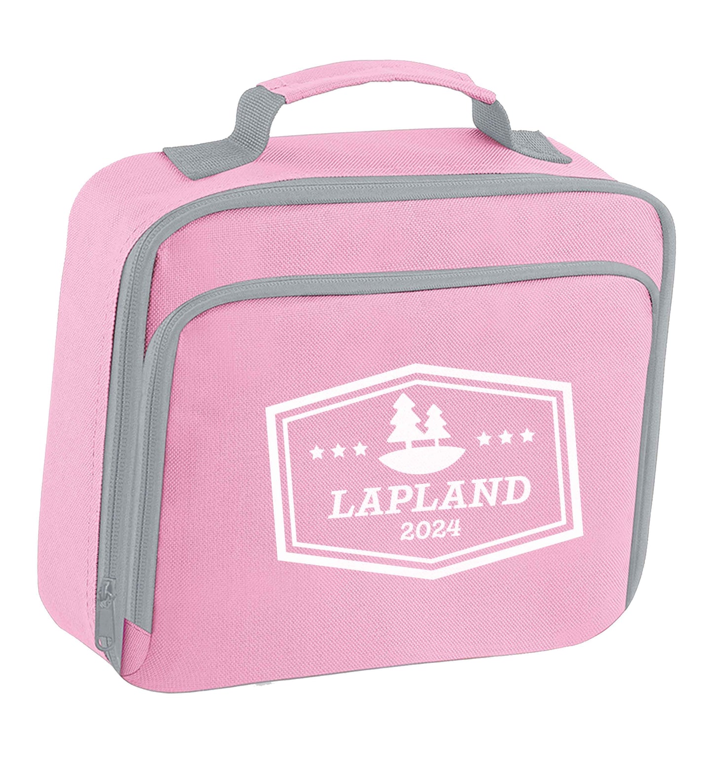 Custom date Lapland insulated pink lunch bag cooler