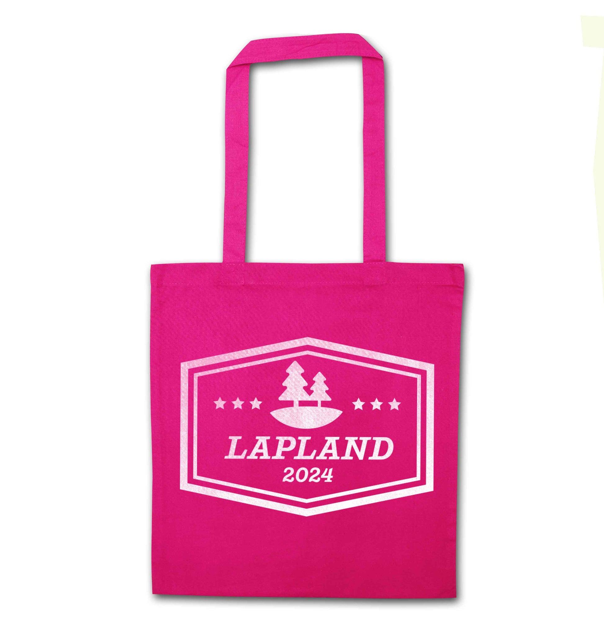 Custom date Lapland pink tote bag