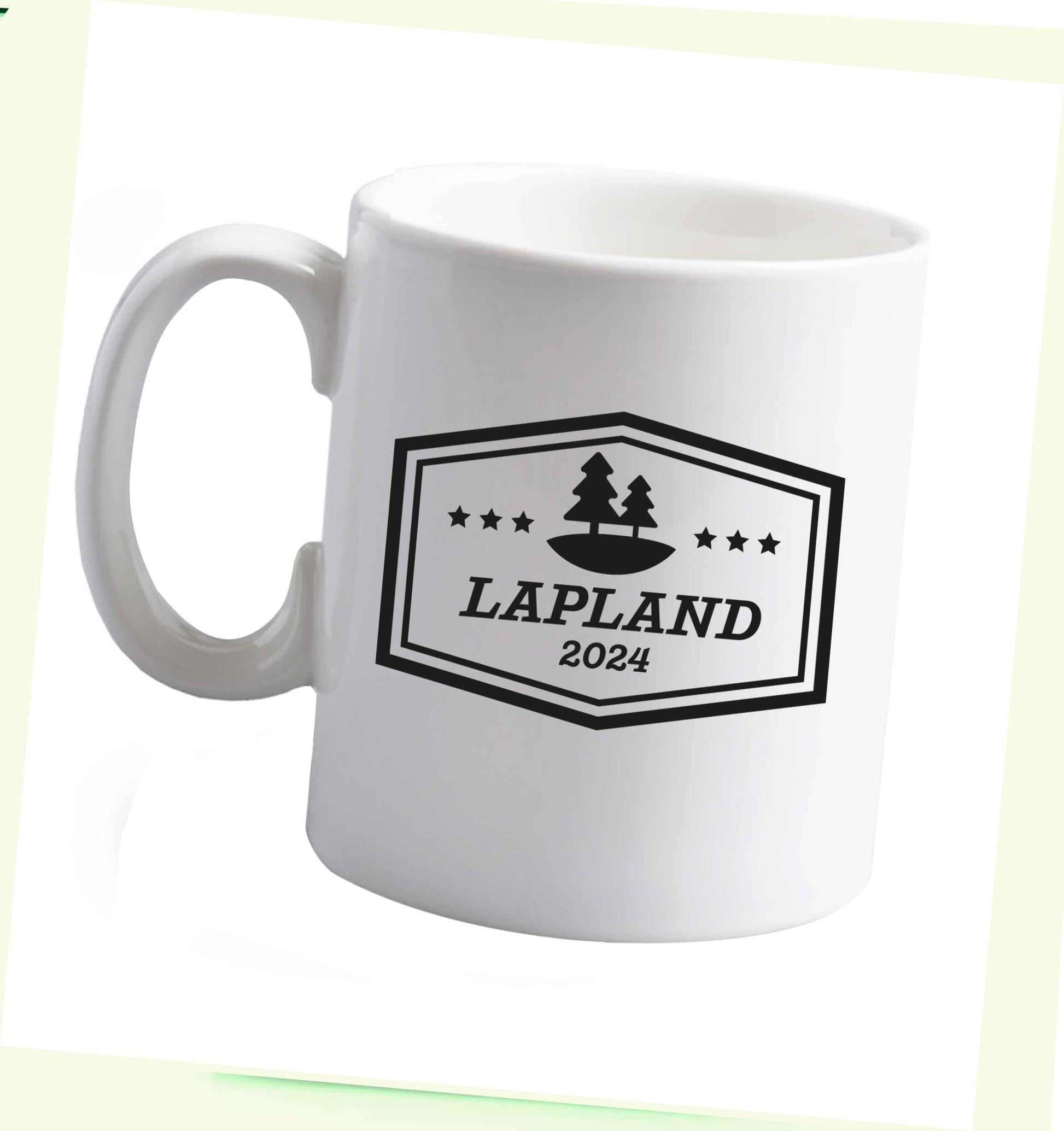 10 oz Custom date Lapland ceramic mug right handed
