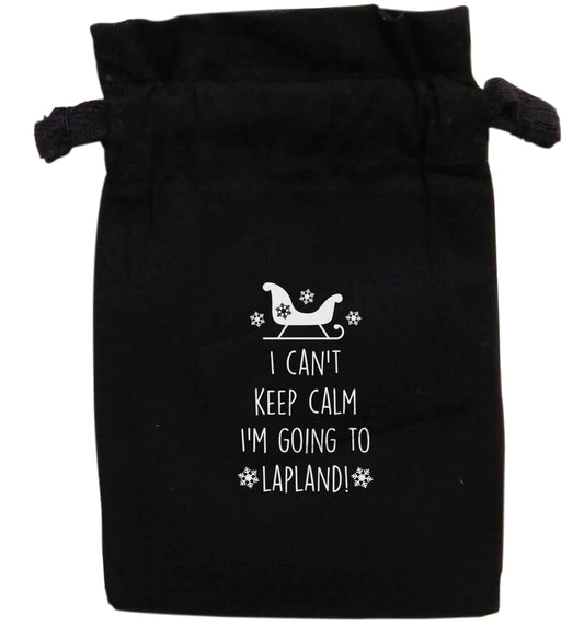 I can't keep calm I'm going to Lapland | XS - L | Pouch / Drawstring bag / Sack | Organic Cotton | Bulk discounts available!