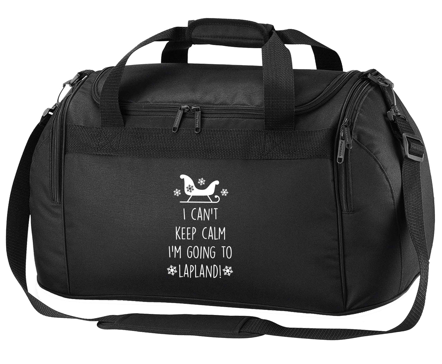 I can't keep calm I'm going to Lapland black holdall / duffel bag