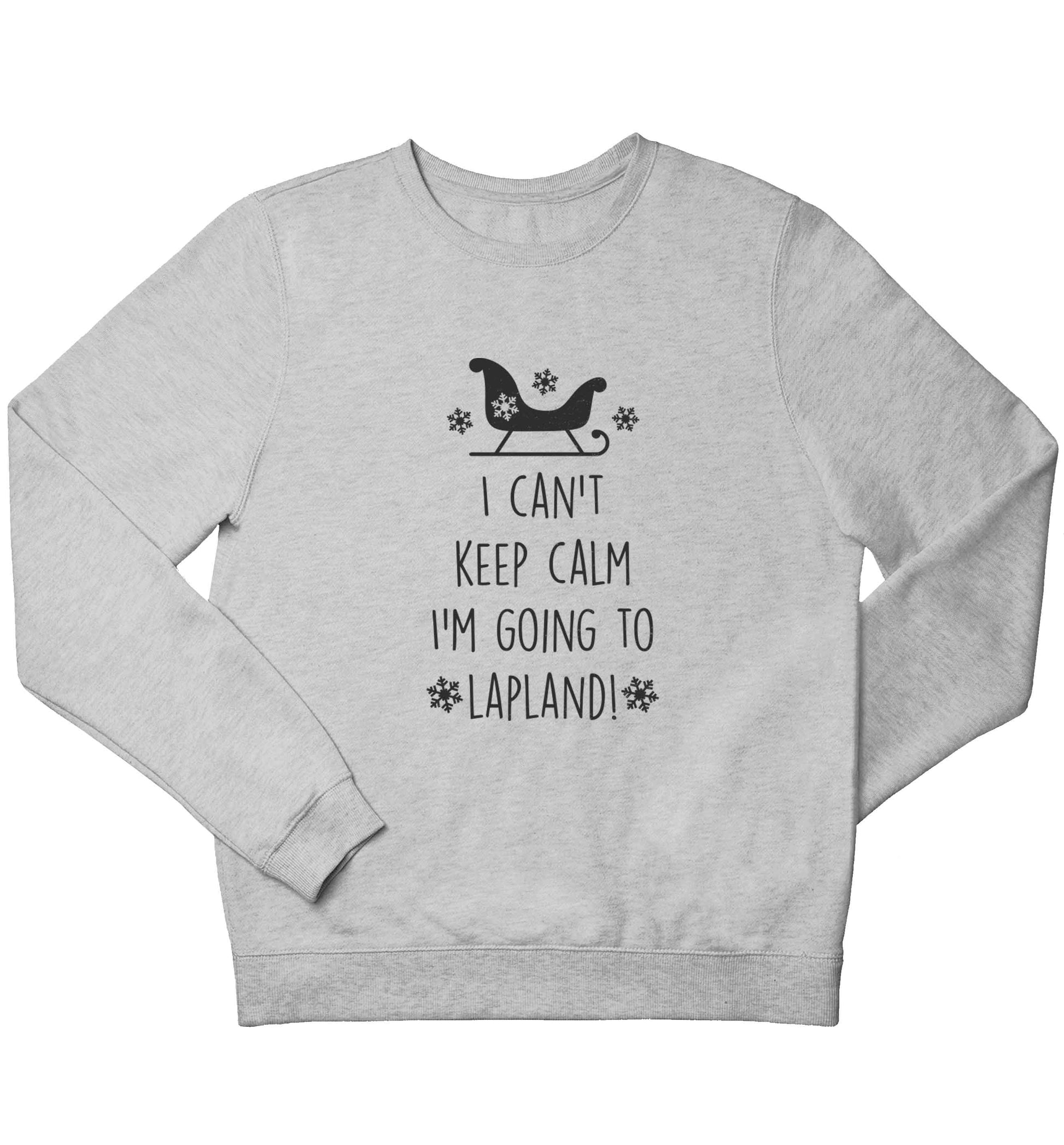 I can't keep calm I'm going to Lapland children's grey sweater 12-13 Years