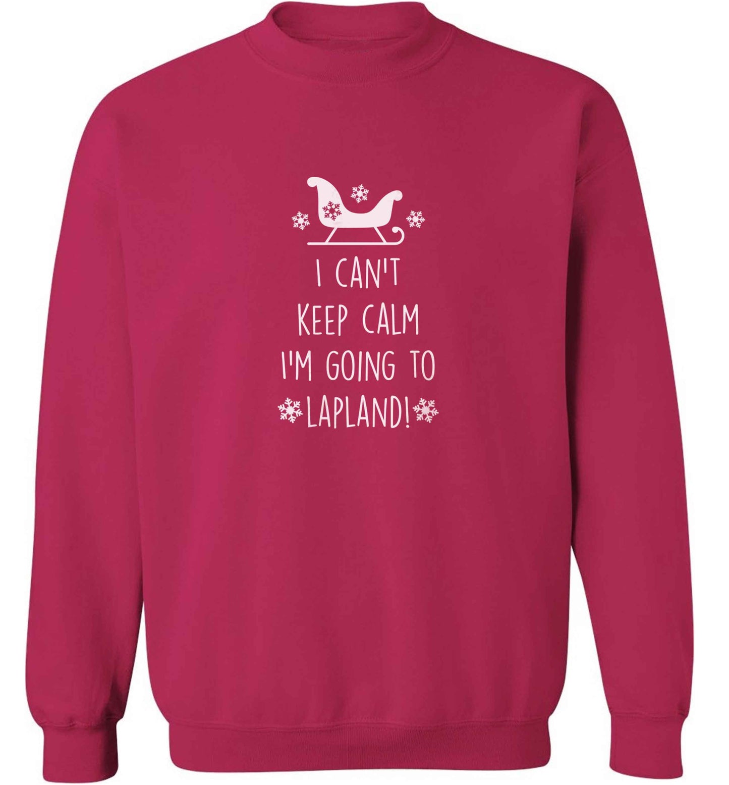 I can't keep calm I'm going to Lapland adult's unisex pink sweater 2XL