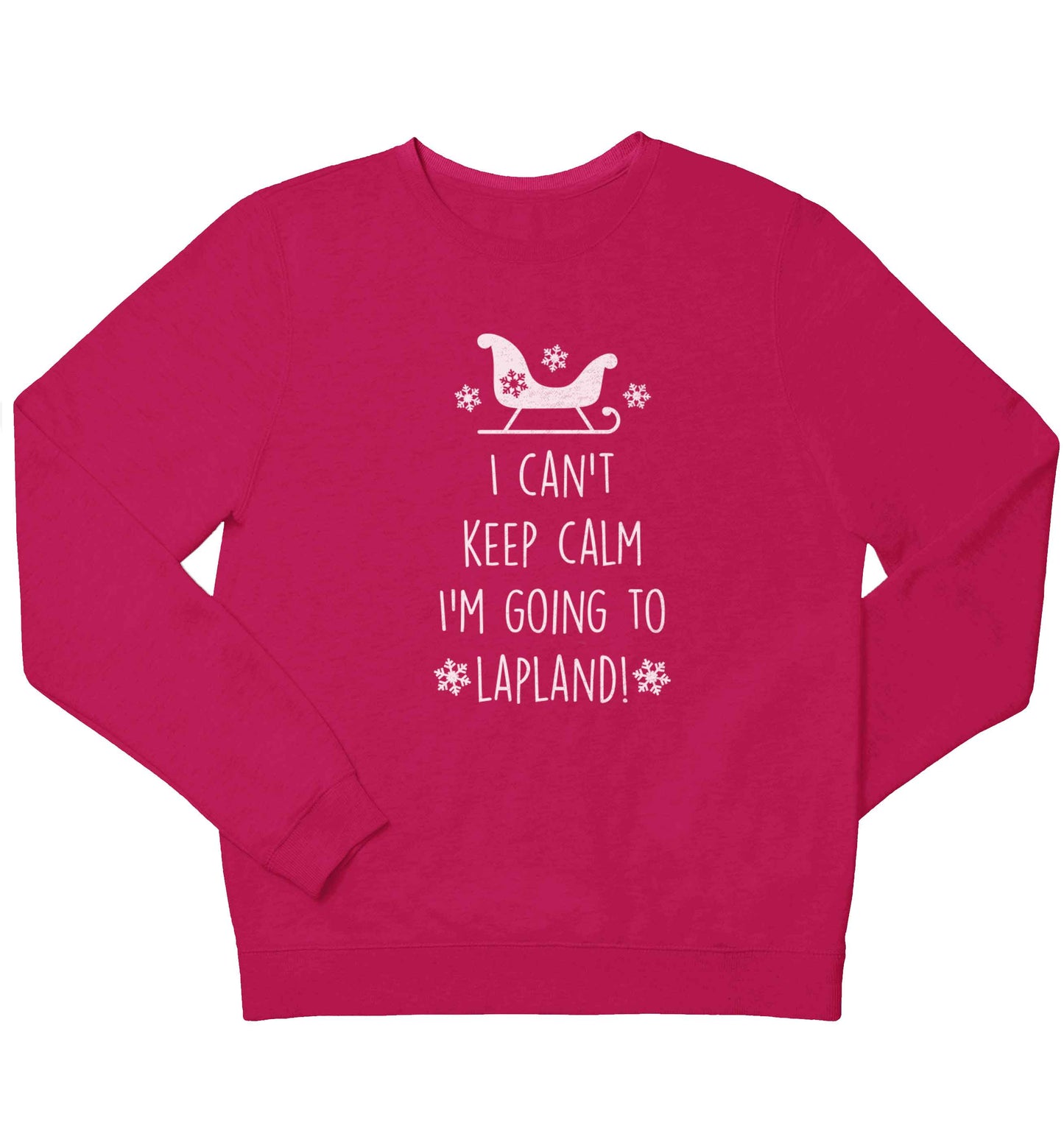 I can't keep calm I'm going to Lapland children's pink sweater 12-13 Years