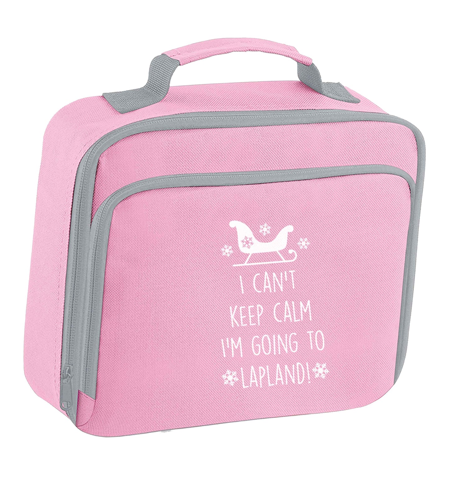 I can't keep calm I'm going to Lapland insulated pink lunch bag cooler