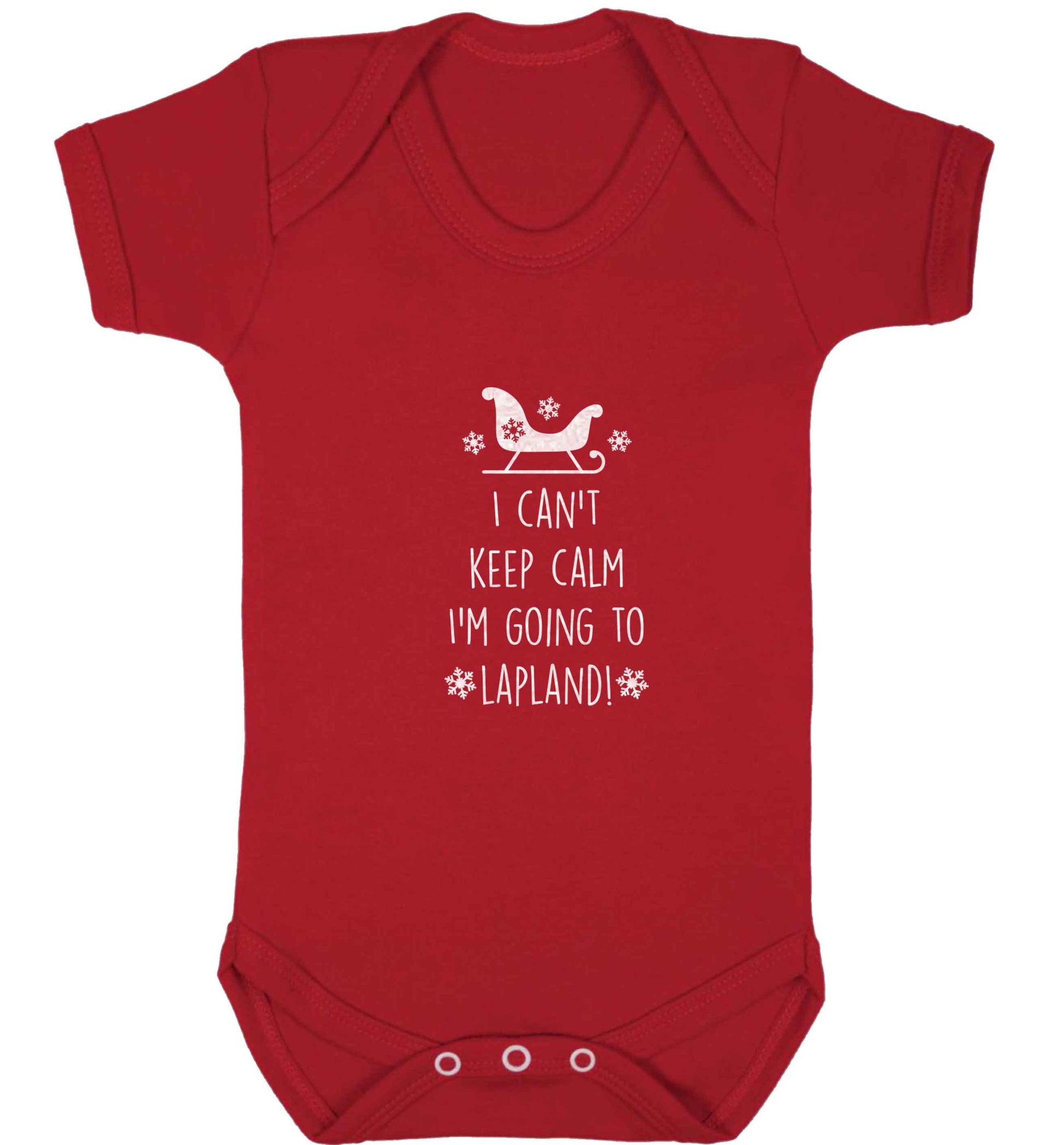 I can't keep calm I'm going to Lapland baby vest red 18-24 months