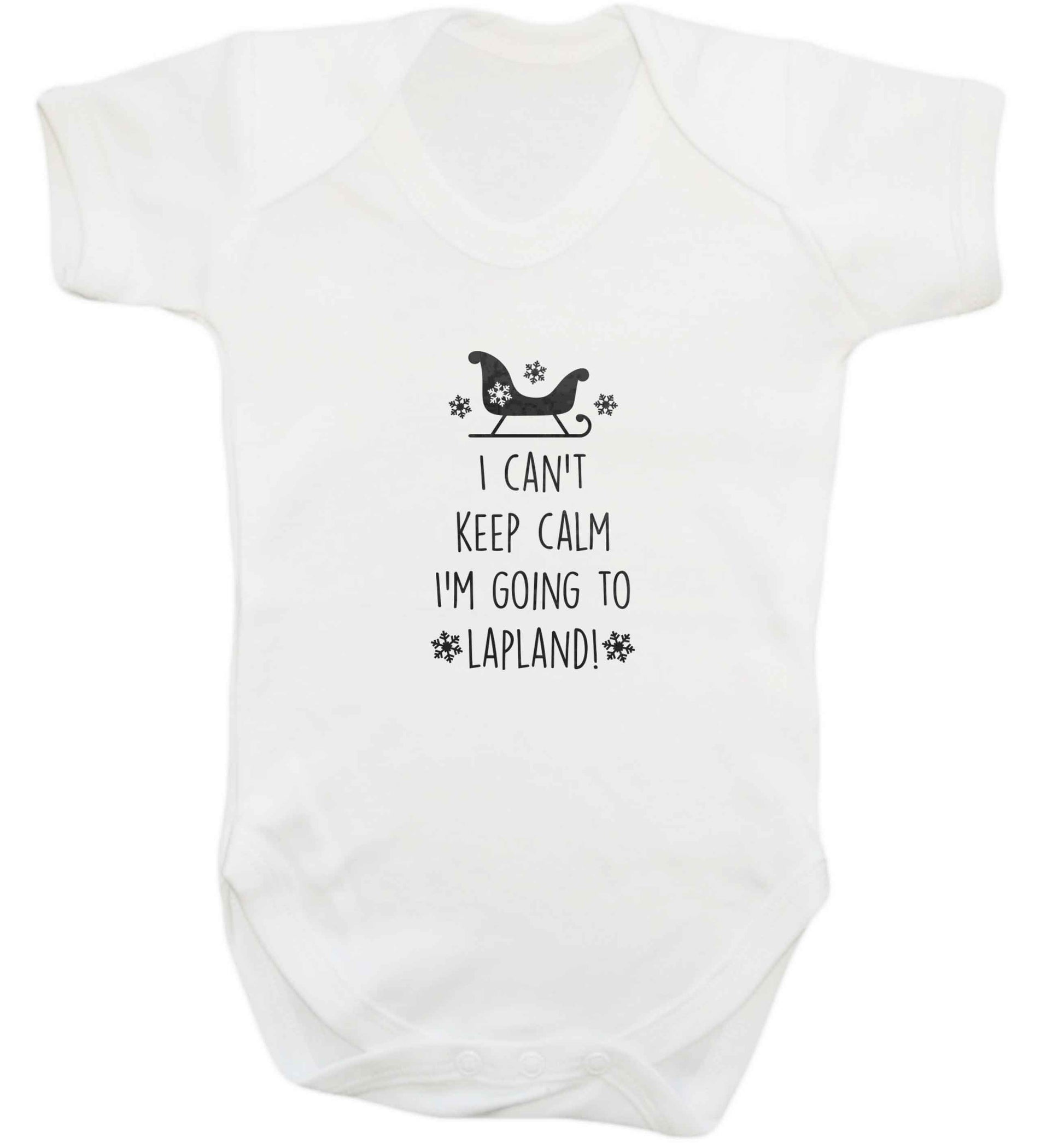 I can't keep calm I'm going to Lapland baby vest white 18-24 months