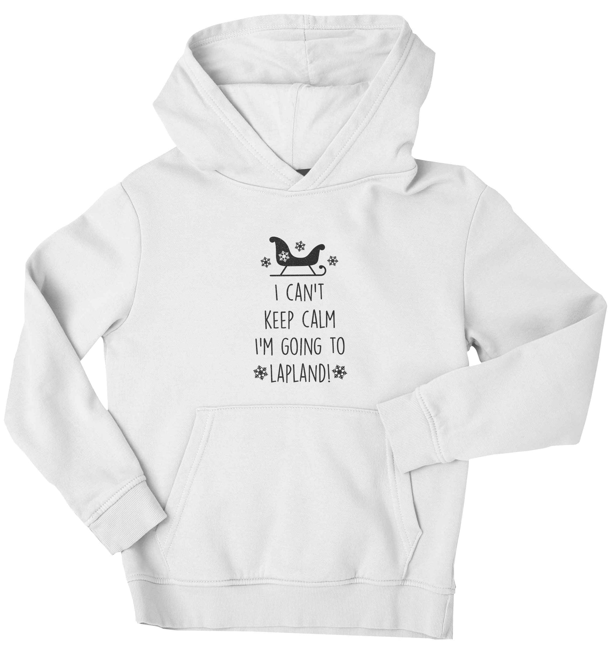 I can't keep calm I'm going to Lapland children's white hoodie 12-13 Years