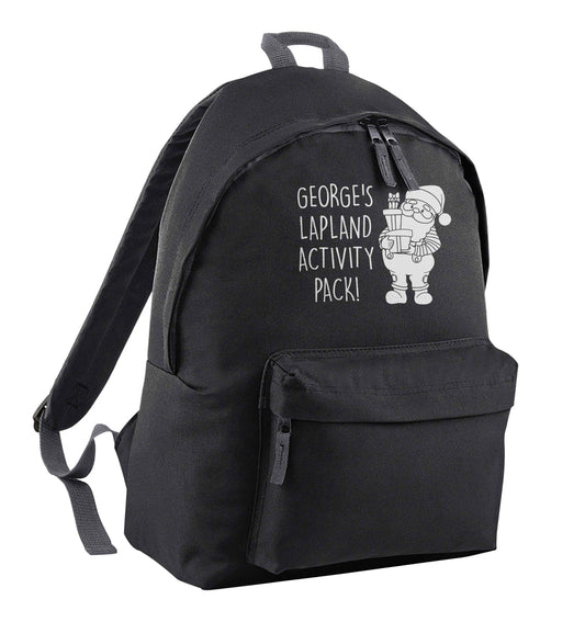 Custom Lapland activity pack black children's backpack