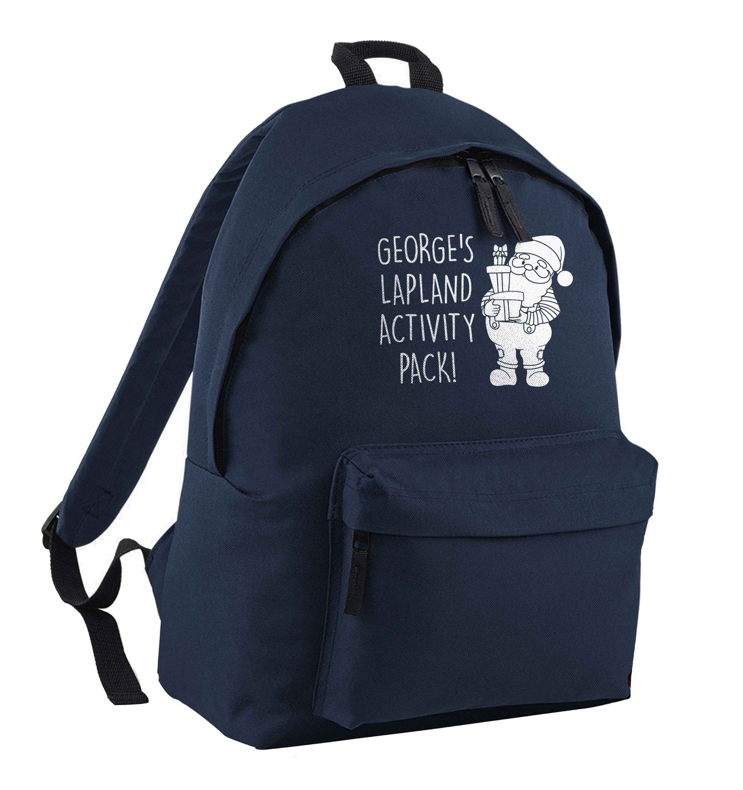 Custom Lapland activity pack navy adults backpack
