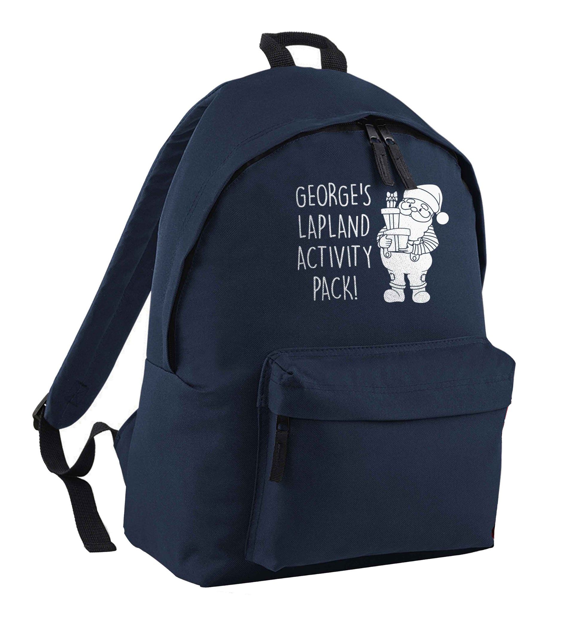 Custom Lapland activity pack navy adults backpack
