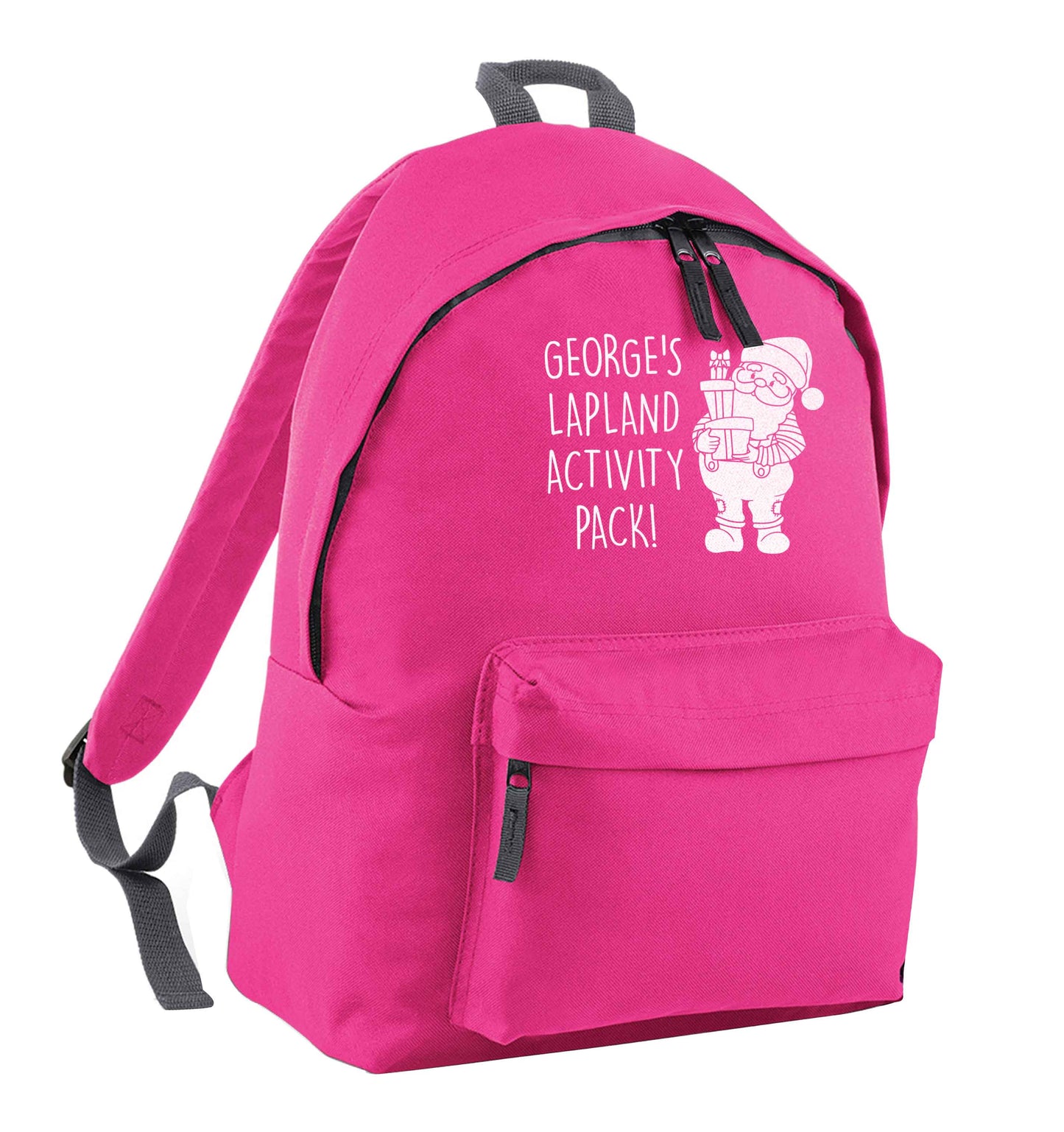 Custom Lapland activity pack pink children's backpack
