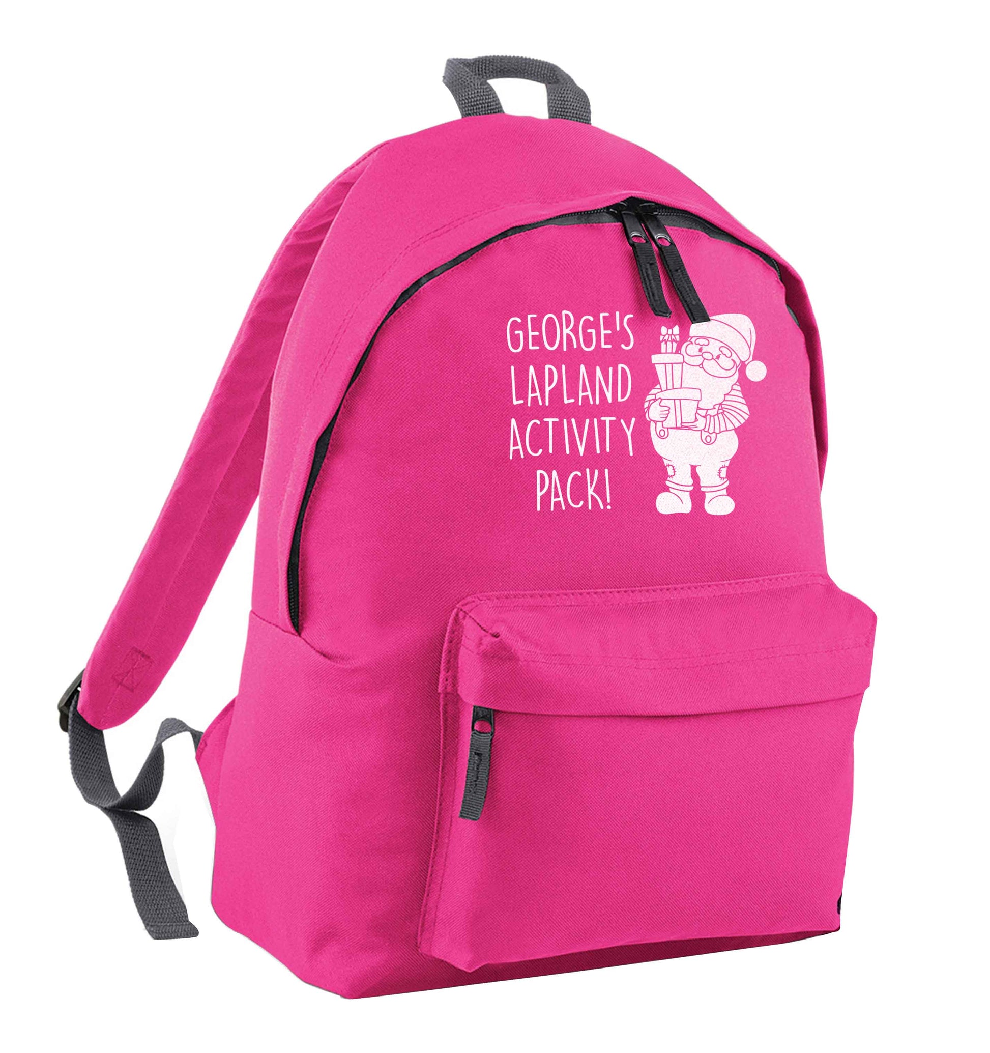 Custom Lapland activity pack pink children's backpack