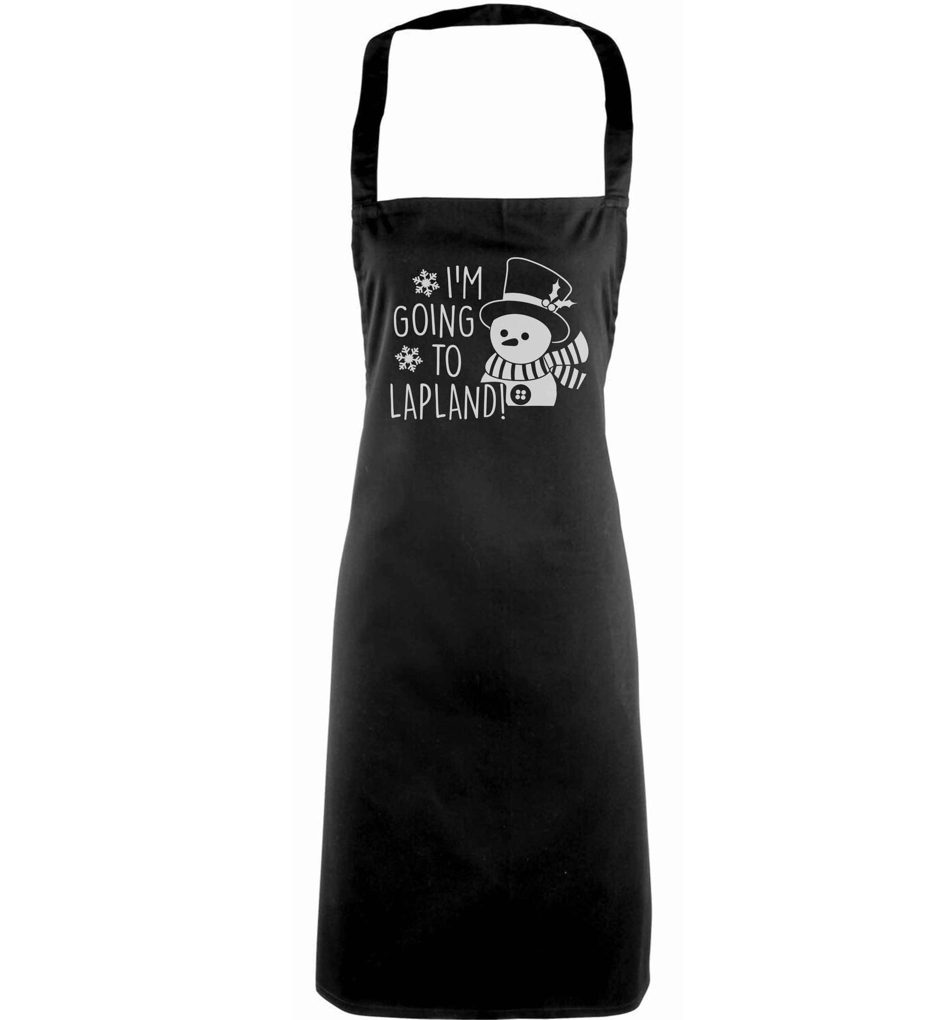 I'm going to Lapland adults black apron