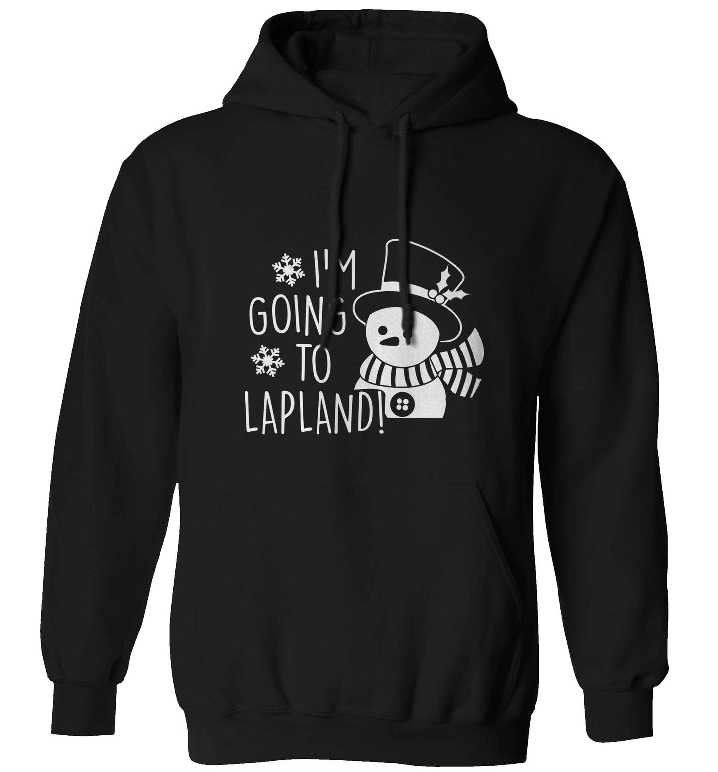 I'm going to Lapland adults unisex black hoodie 2XL