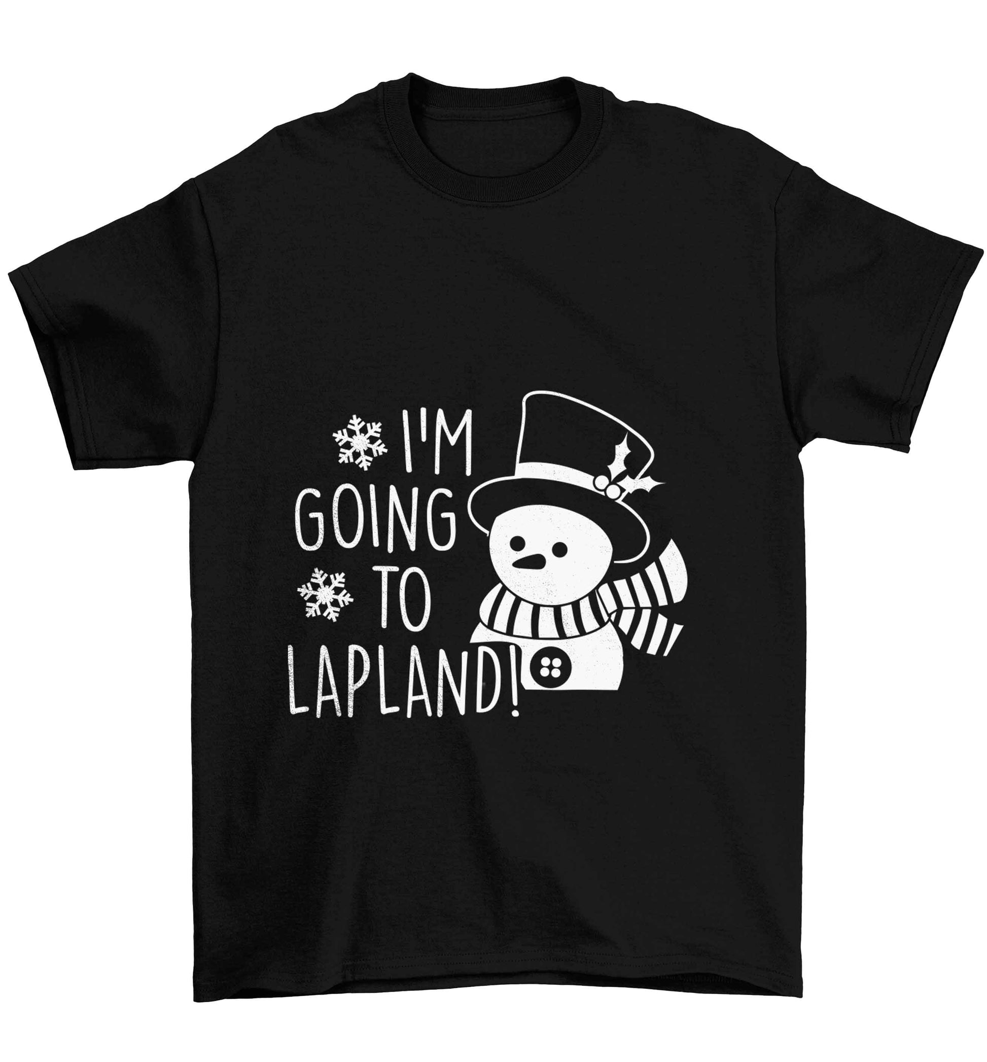 I'm going to Lapland Children's black Tshirt 12-13 Years