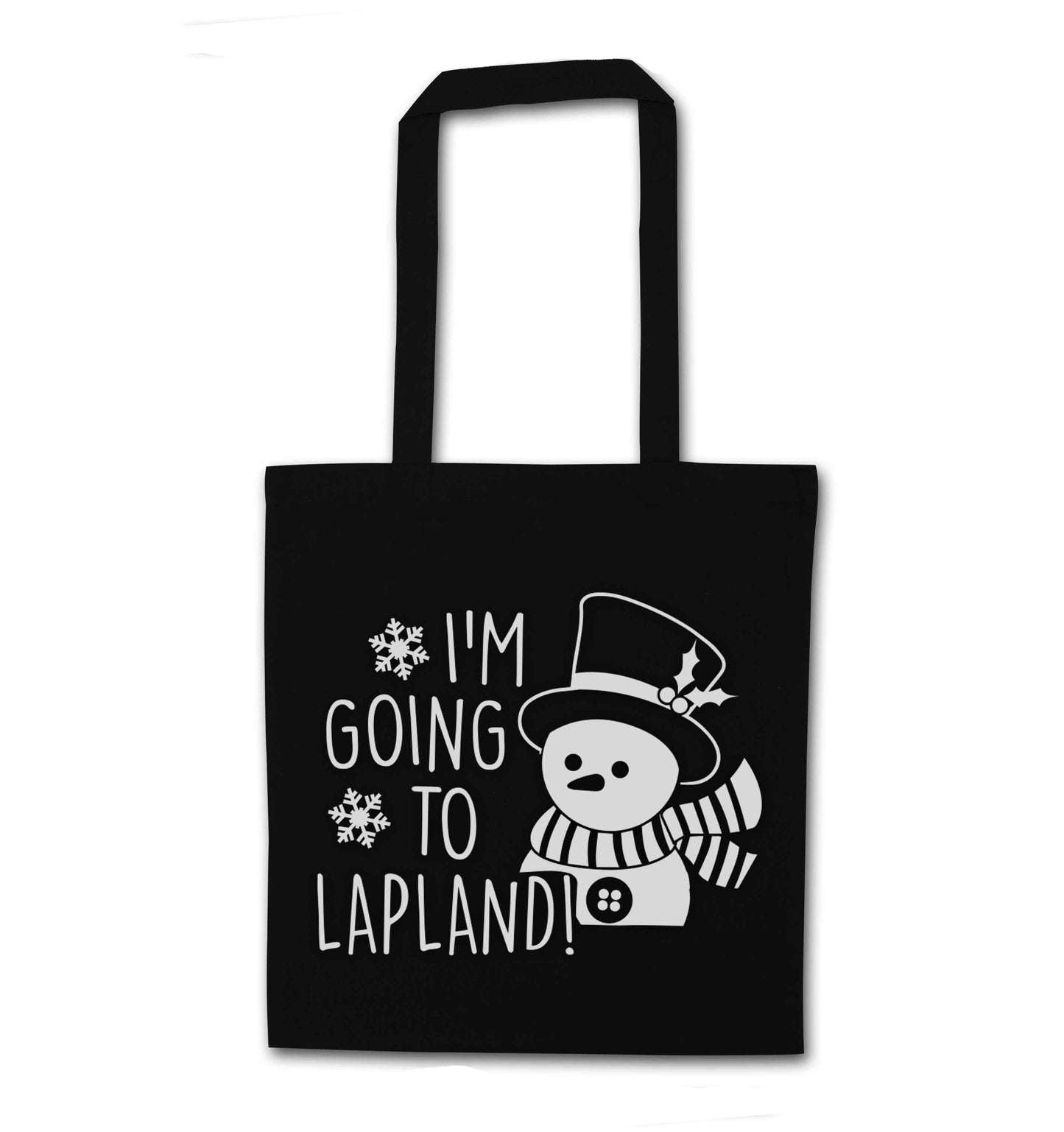 I'm going to Lapland black tote bag