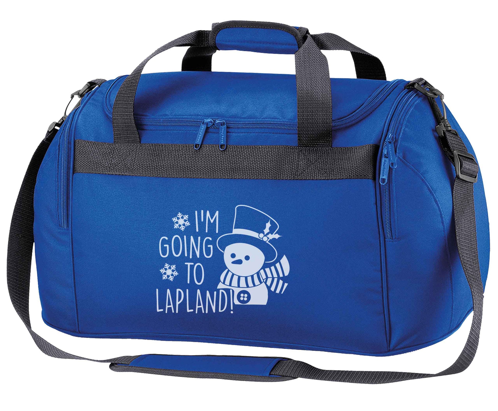 I'm going to Lapland royal blue holdall / duffel bag