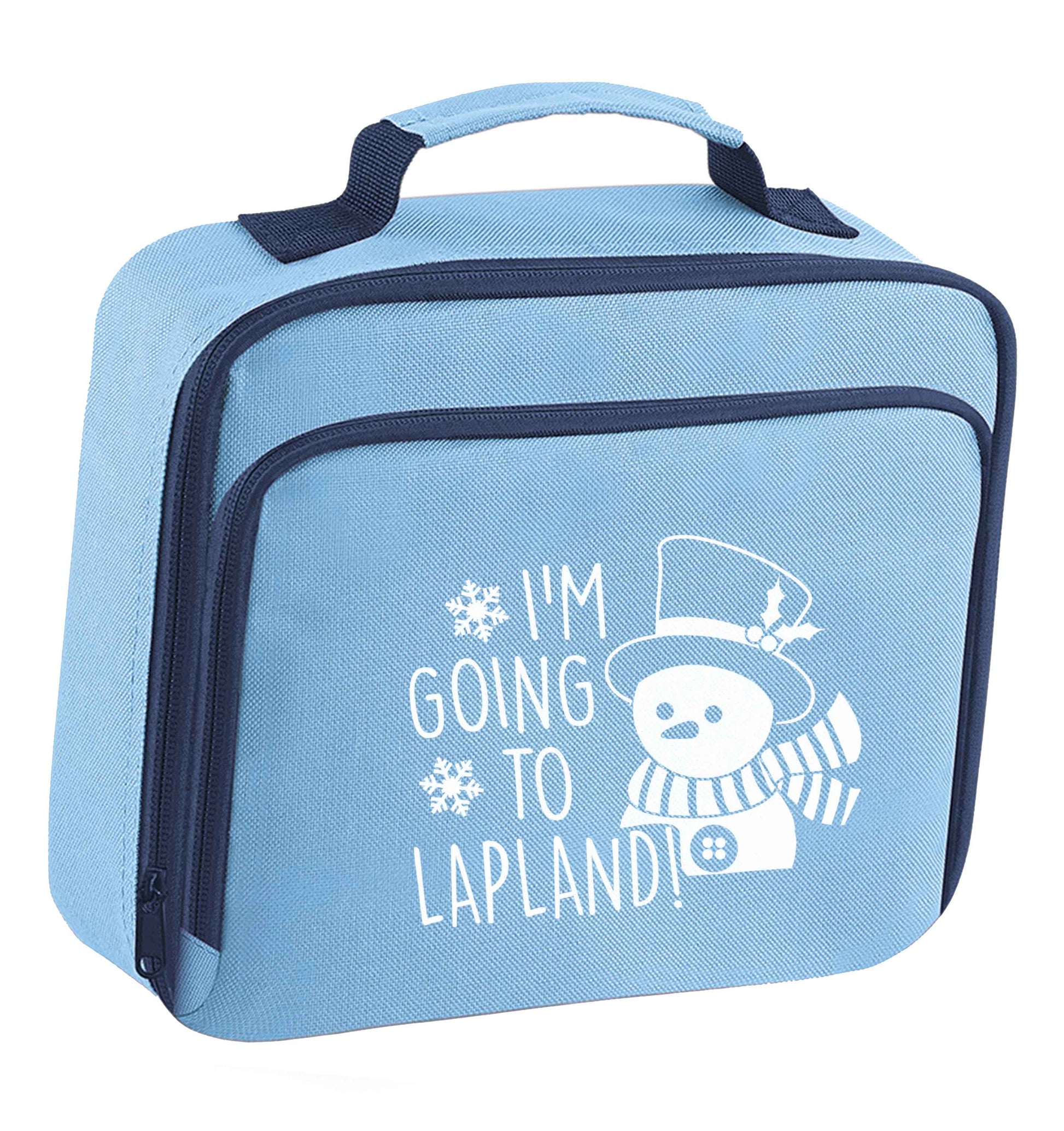 I'm going to Lapland insulated blue lunch bag cooler