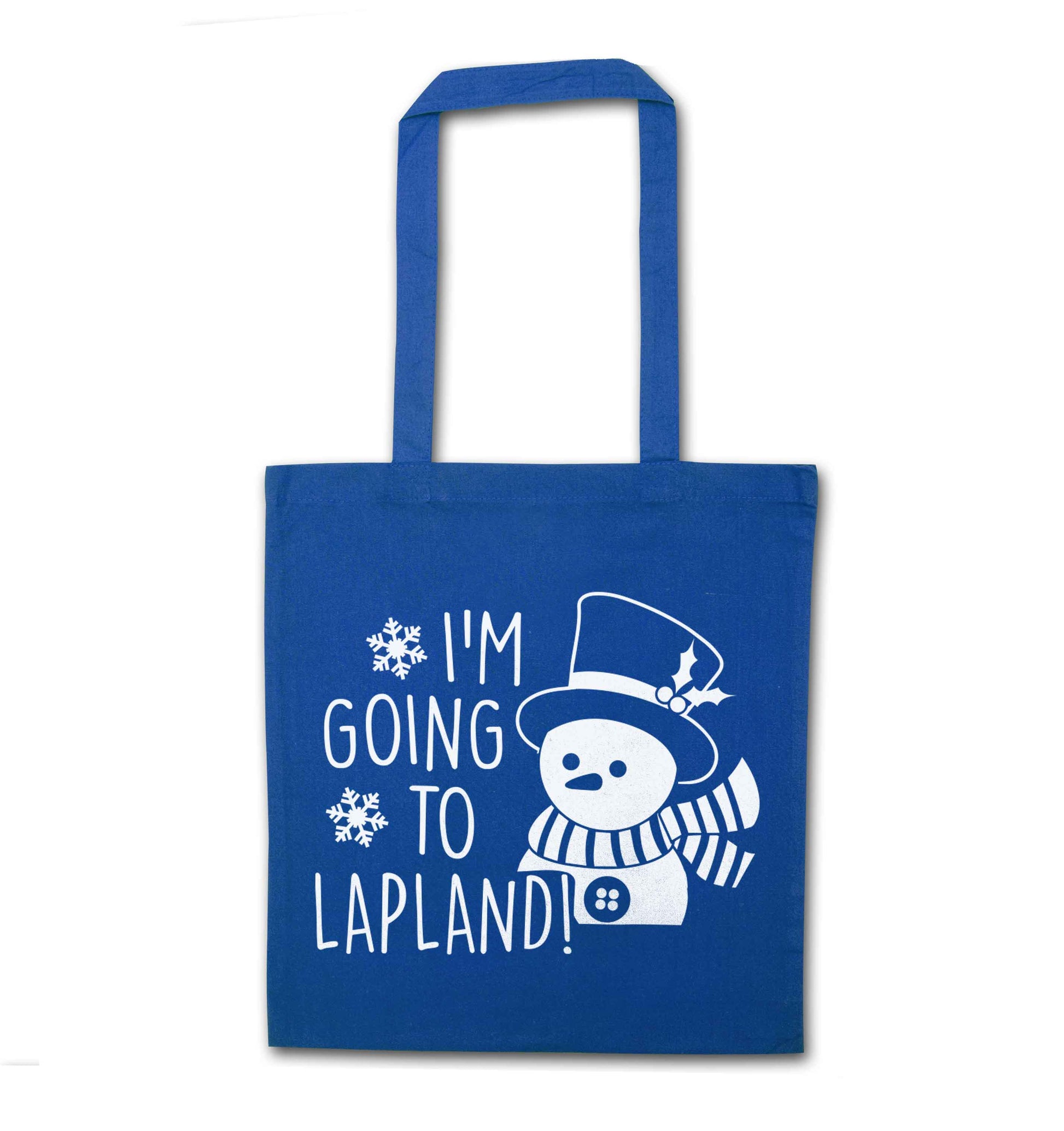 I'm going to Lapland blue tote bag