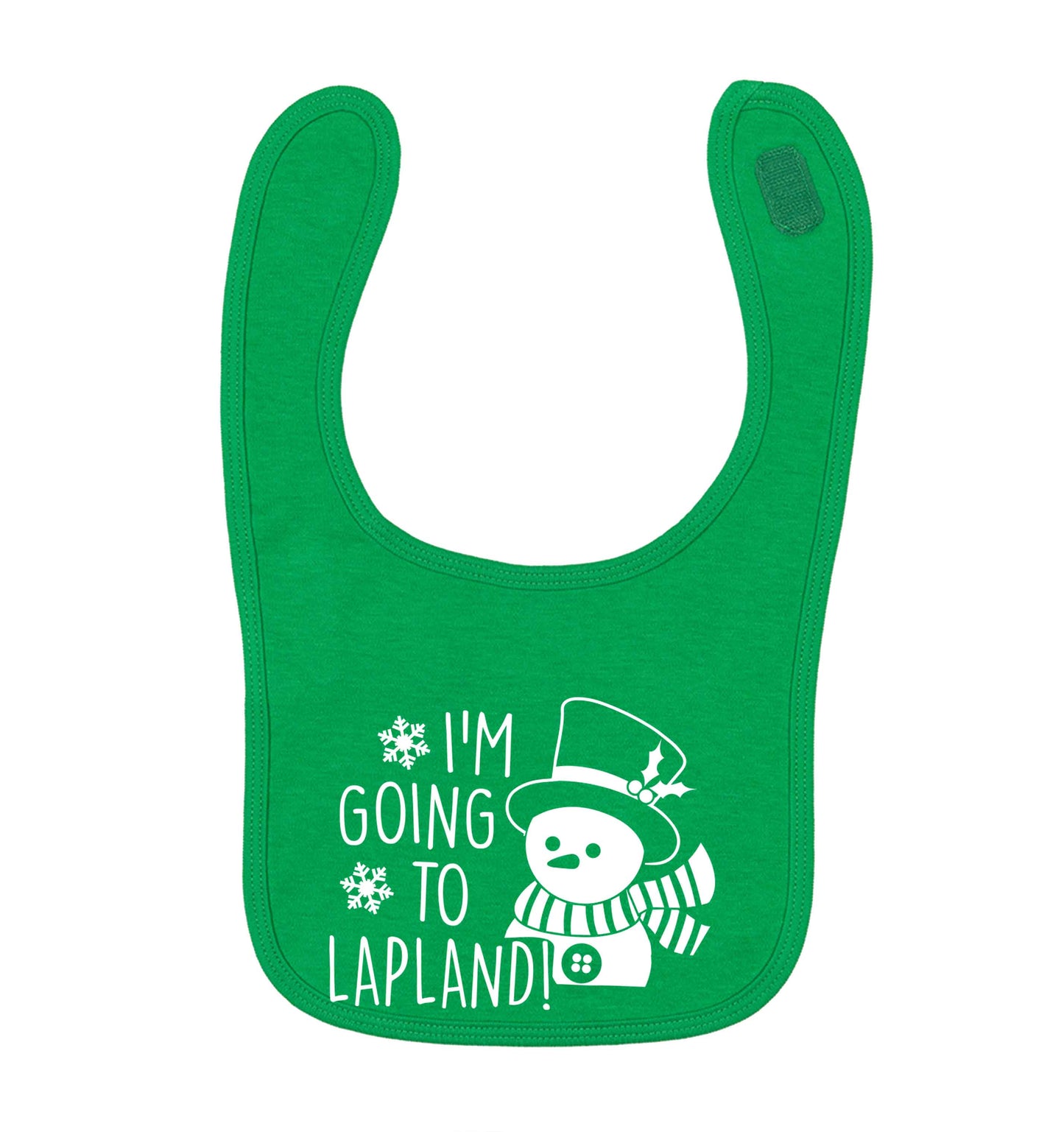 I'm going to Lapland green baby bib