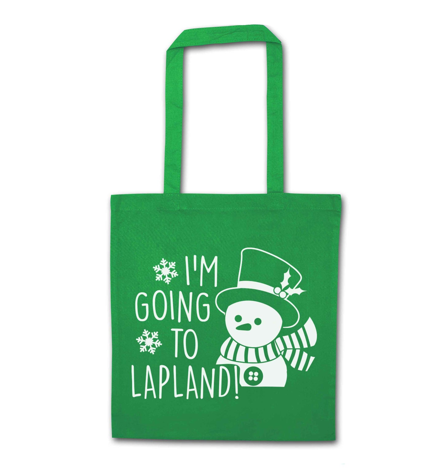 I'm going to Lapland green tote bag