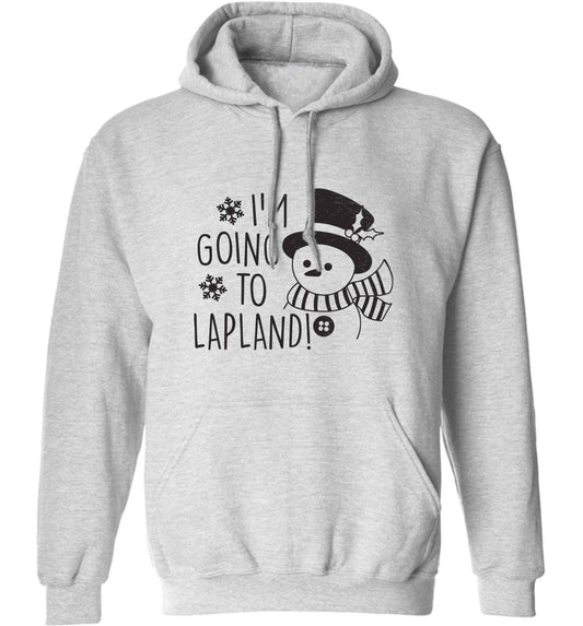 I'm going to Lapland adults unisex grey hoodie 2XL