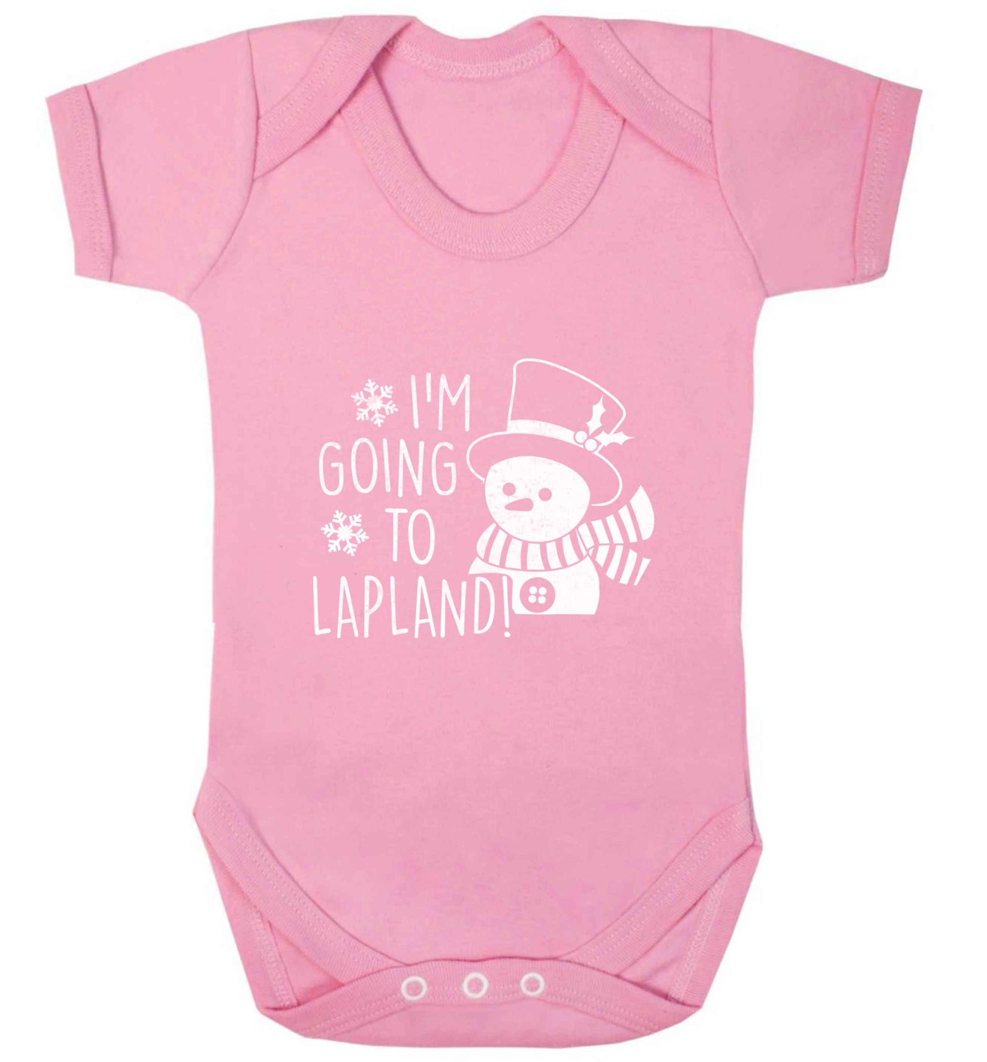 I'm going to Lapland baby vest pale pink 18-24 months