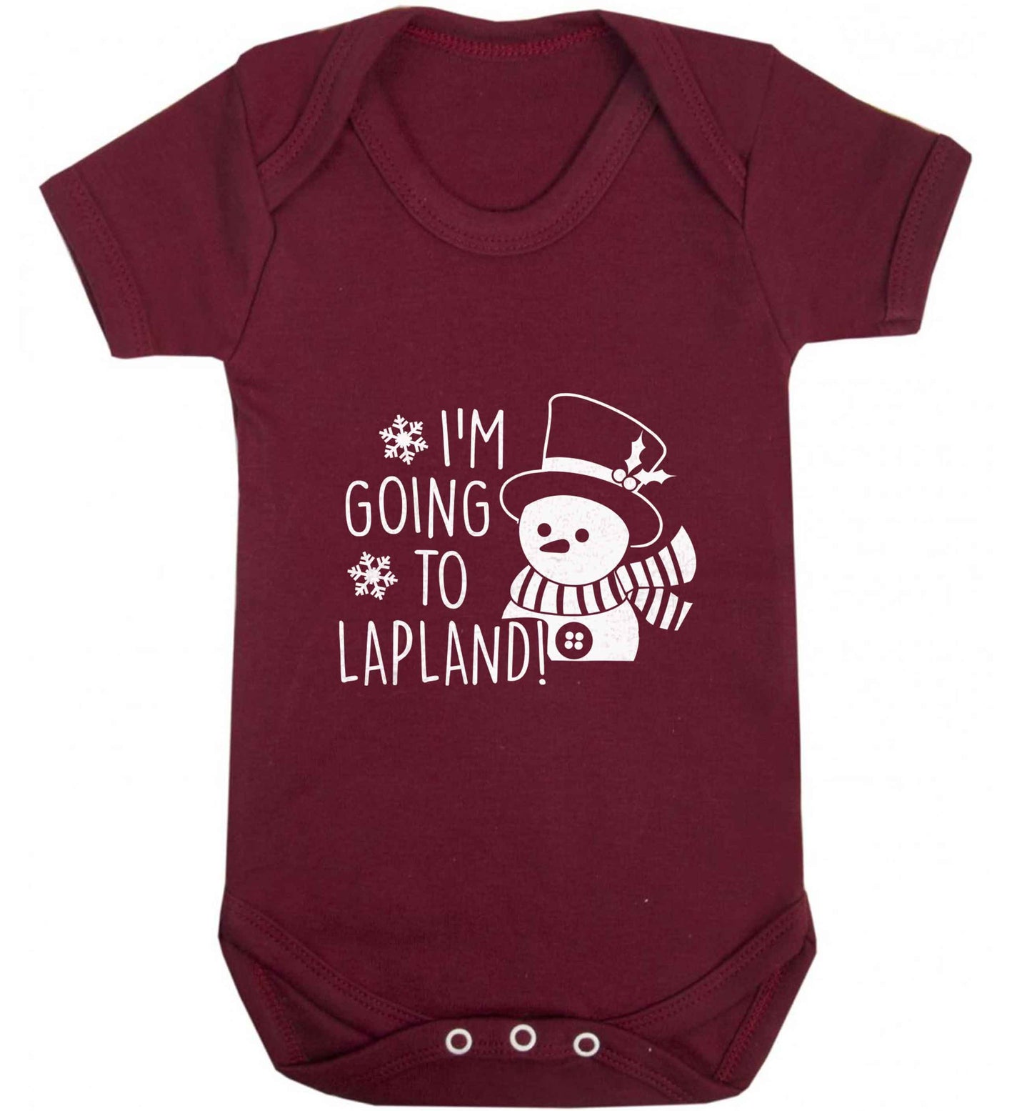 I'm going to Lapland baby vest maroon 18-24 months