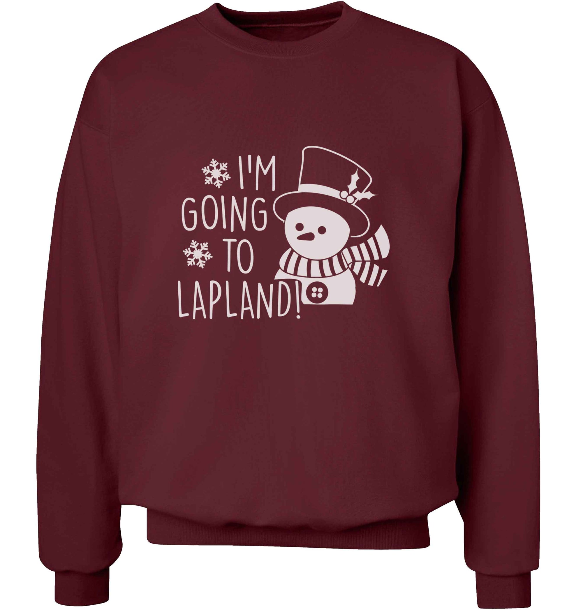 I'm going to Lapland adult's unisex maroon sweater 2XL