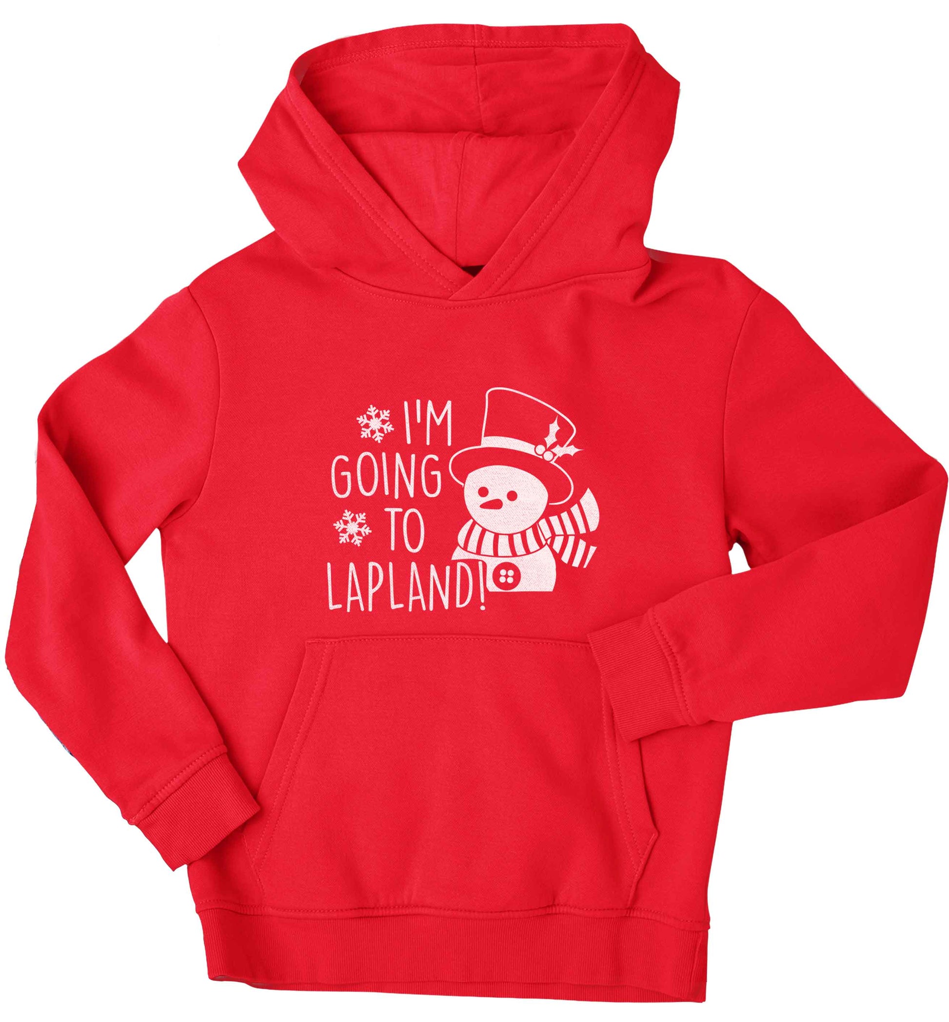 I'm going to Lapland children's red hoodie 12-13 Years