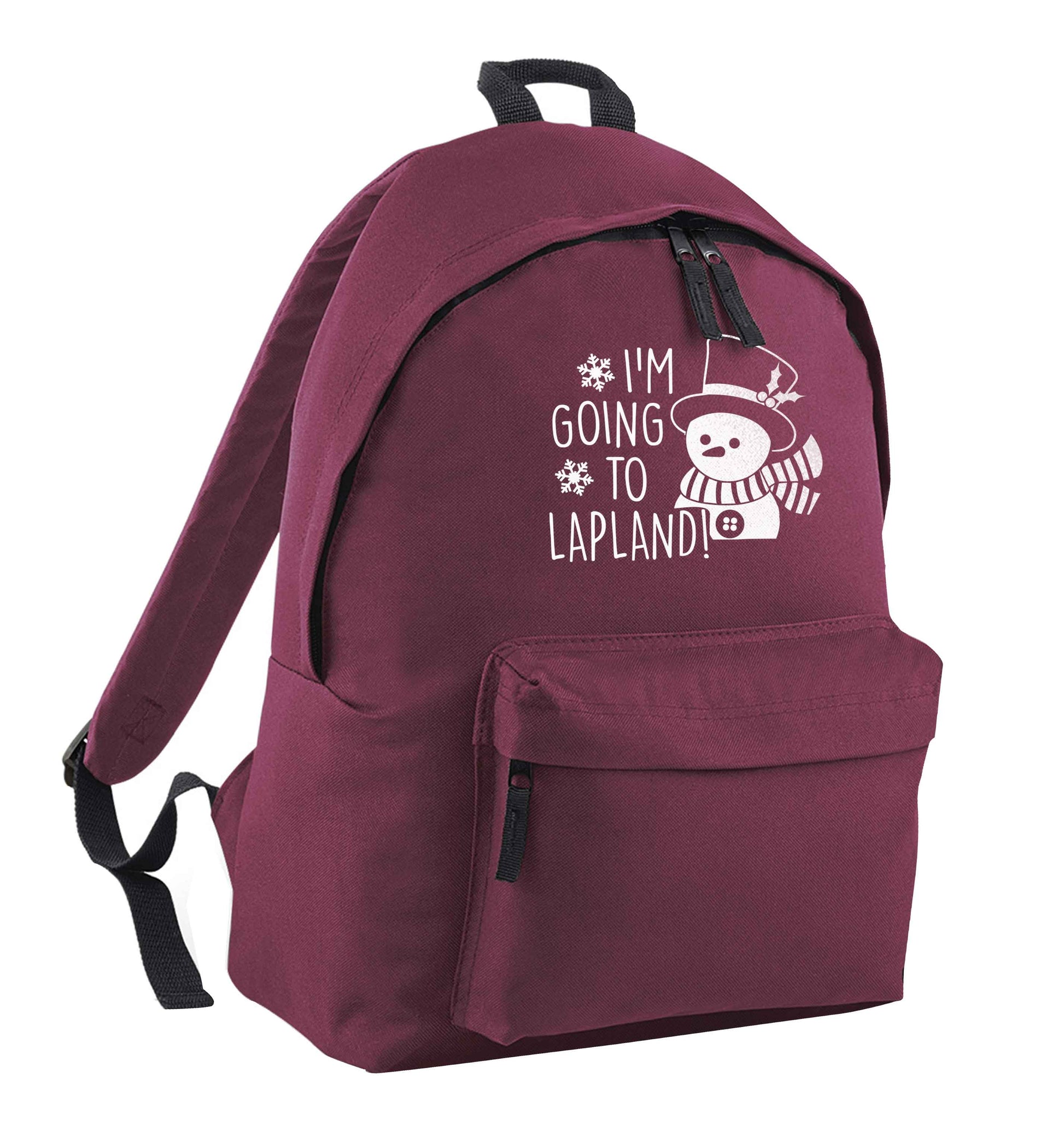 I'm going to Lapland maroon children's backpack