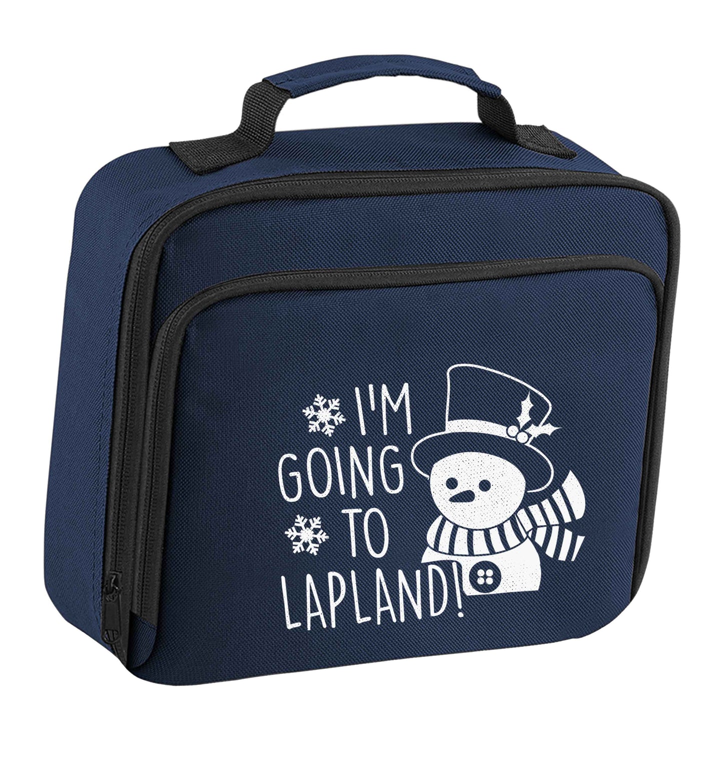 I'm going to Lapland insulated navy lunch bag cooler