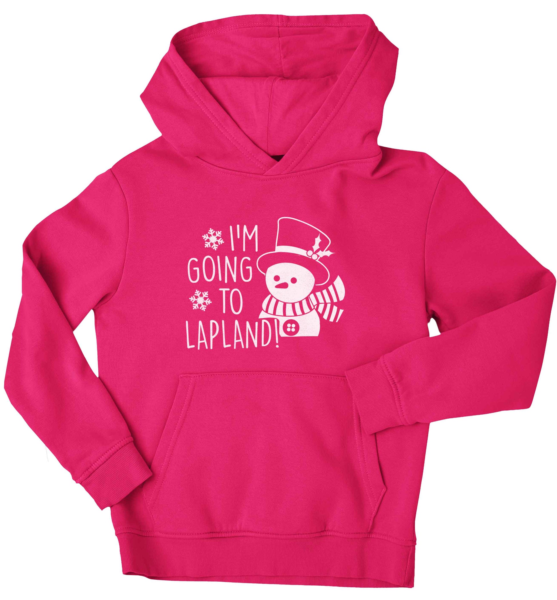 I'm going to Lapland children's pink hoodie 12-13 Years