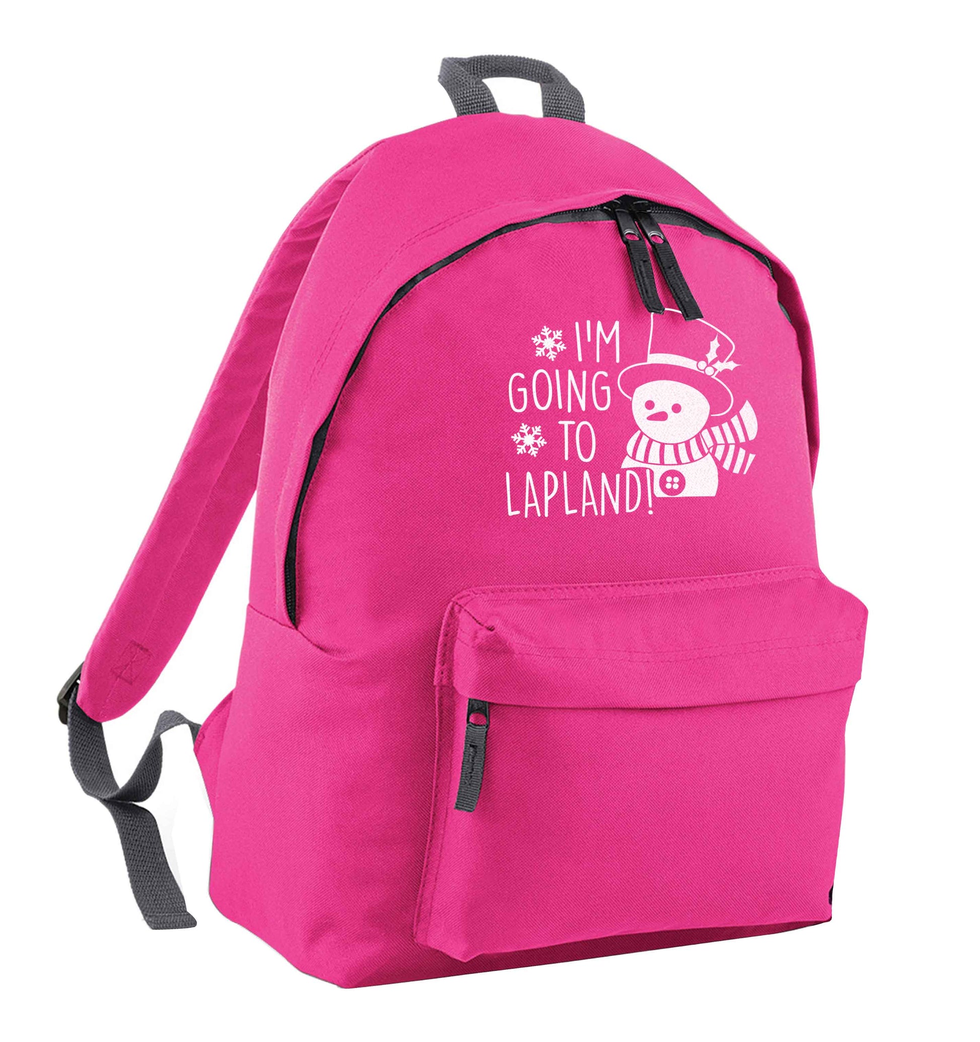 I'm going to Lapland pink adults backpack