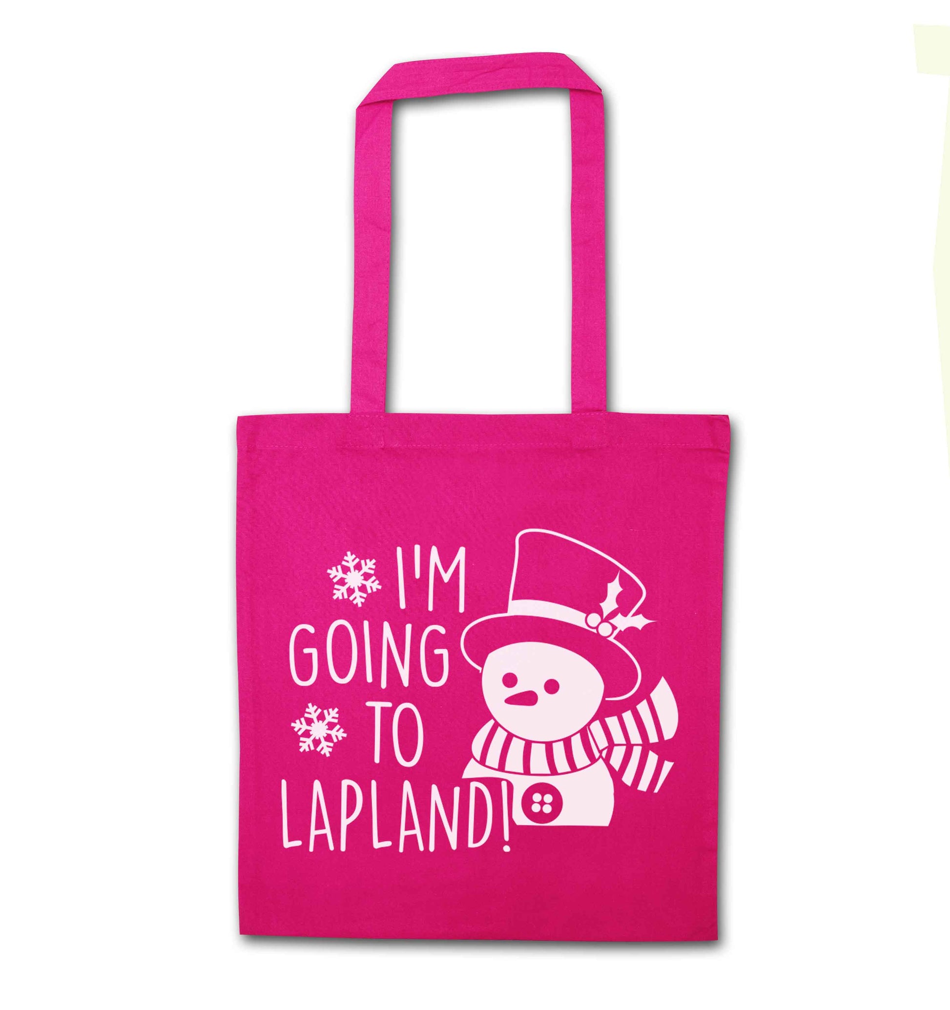 I'm going to Lapland pink tote bag