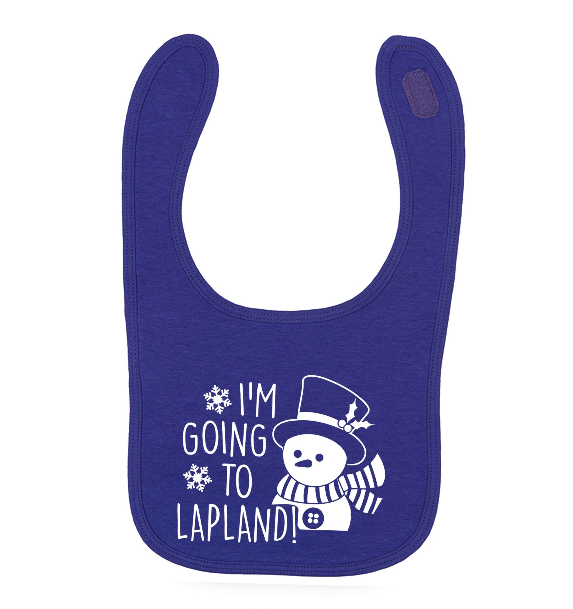 I'm going to Lapland purple baby bib